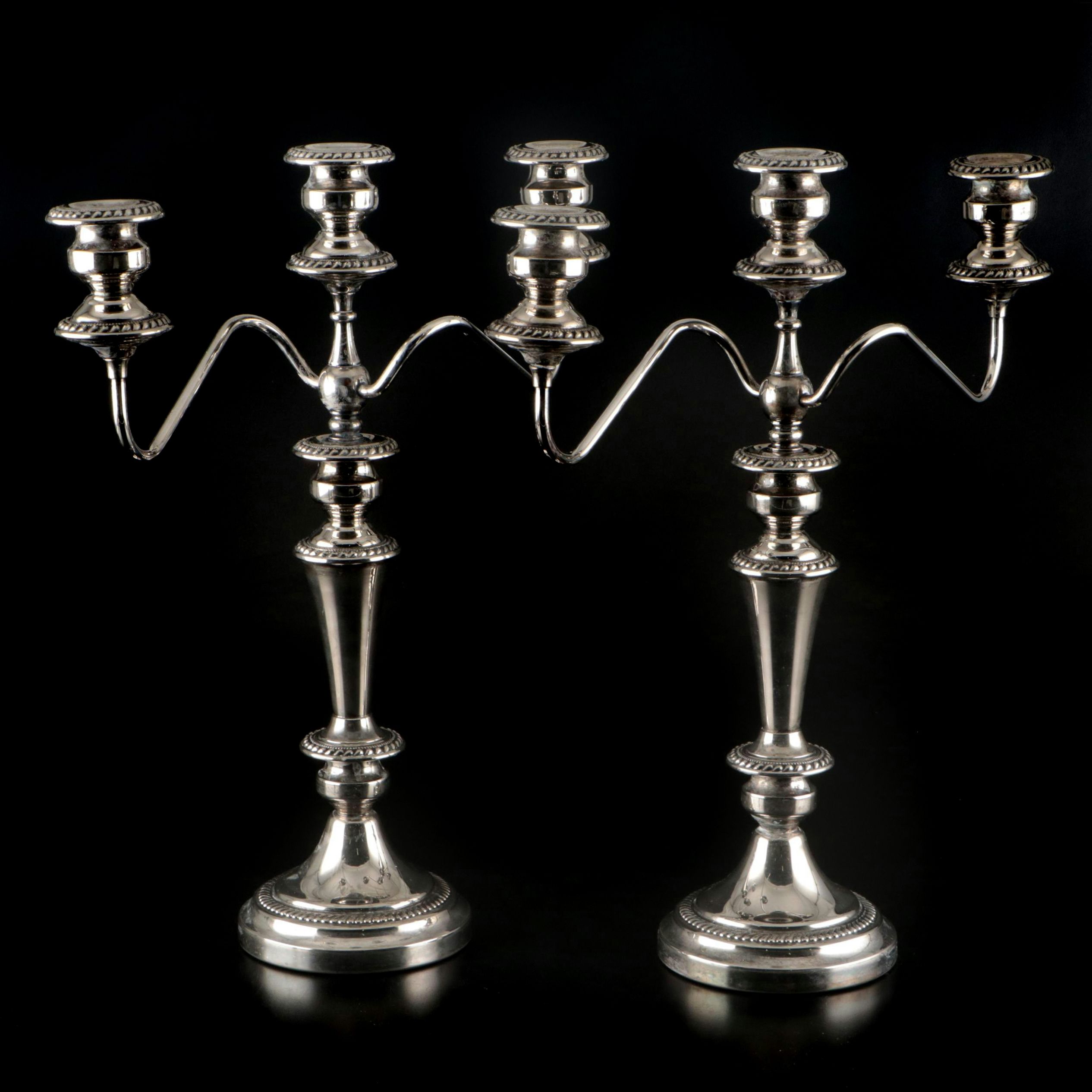 English Silver Mfg. Corp. Silver Plate Candelabra
