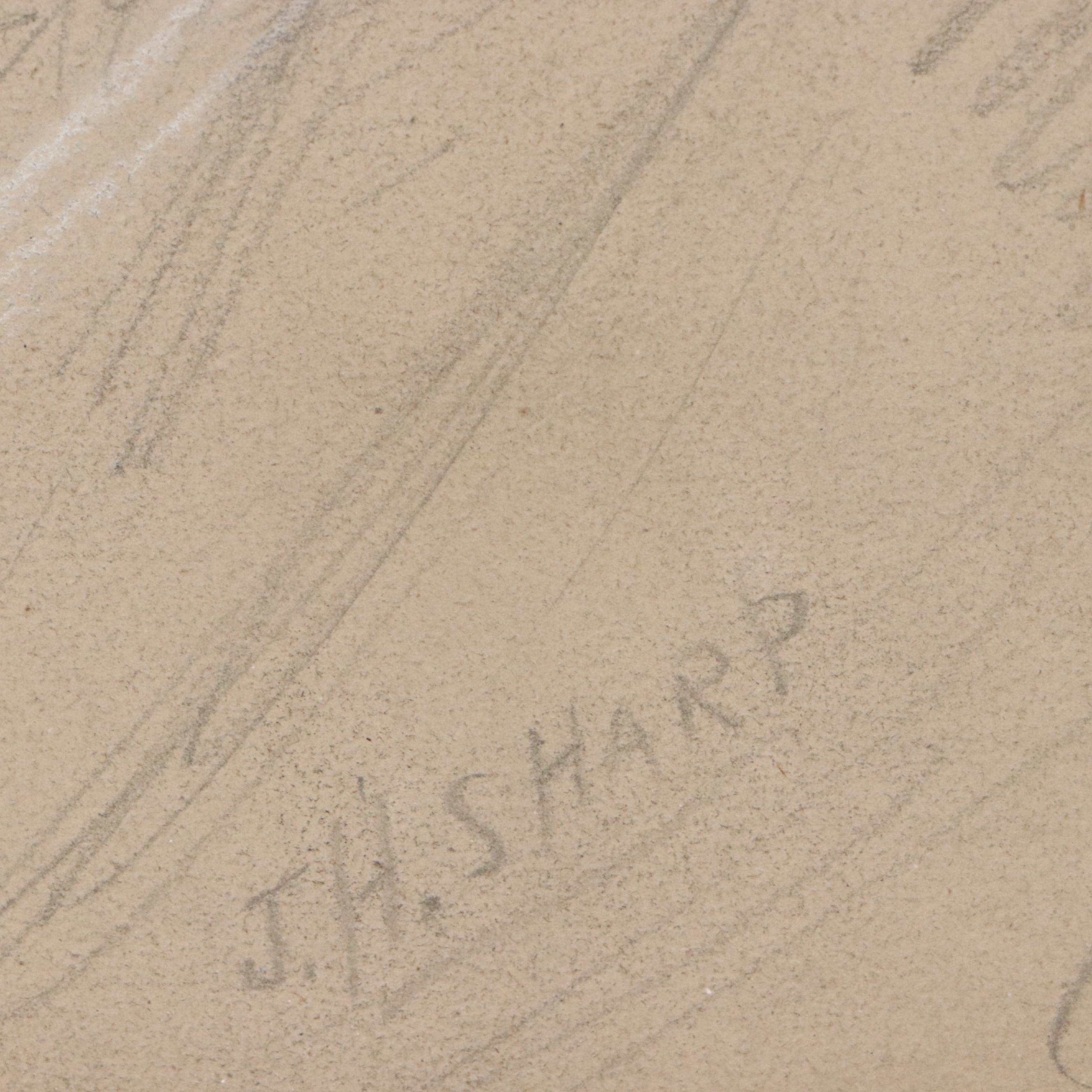 Joseph Henry Sharp Mixed Media Drawing "Portrait of Tallis Masmego"