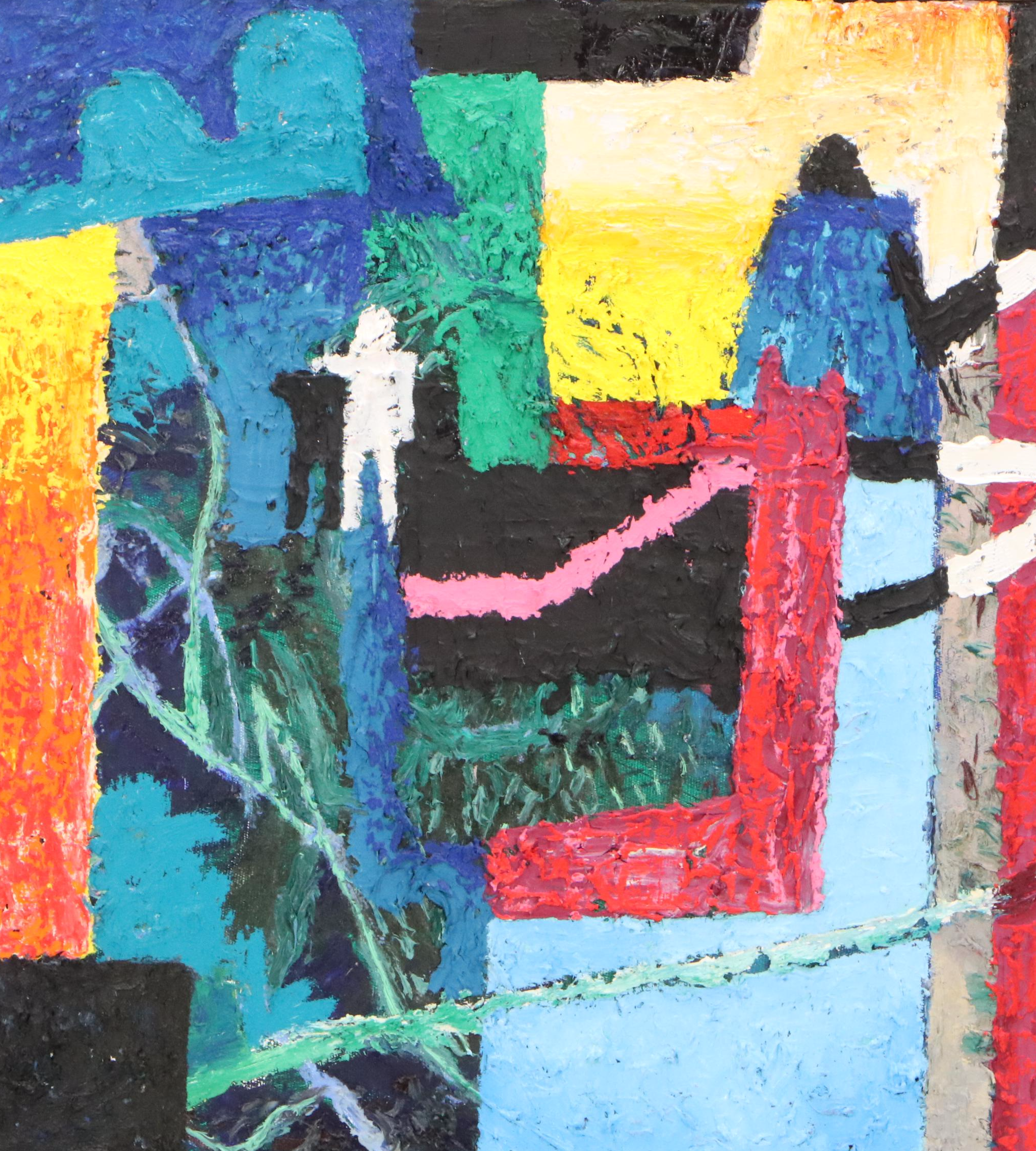 Willard Johnson Impasto Oil Painting "Tokyo Portal," 2022