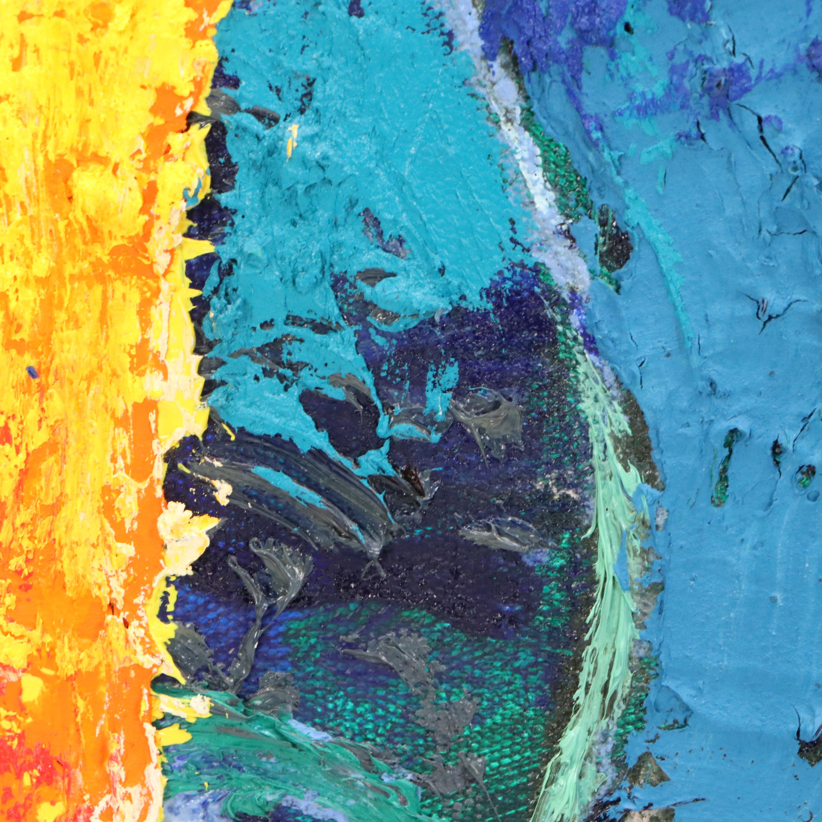 Willard Johnson Impasto Oil Painting "Tokyo Portal," 2022