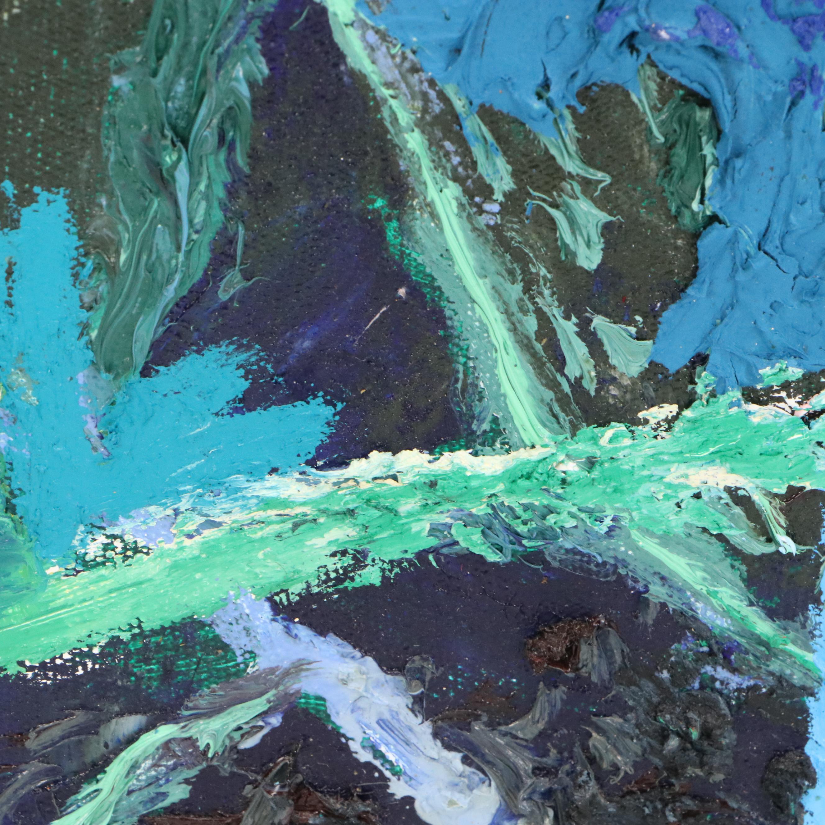 Willard Johnson Impasto Oil Painting "Tokyo Portal," 2022