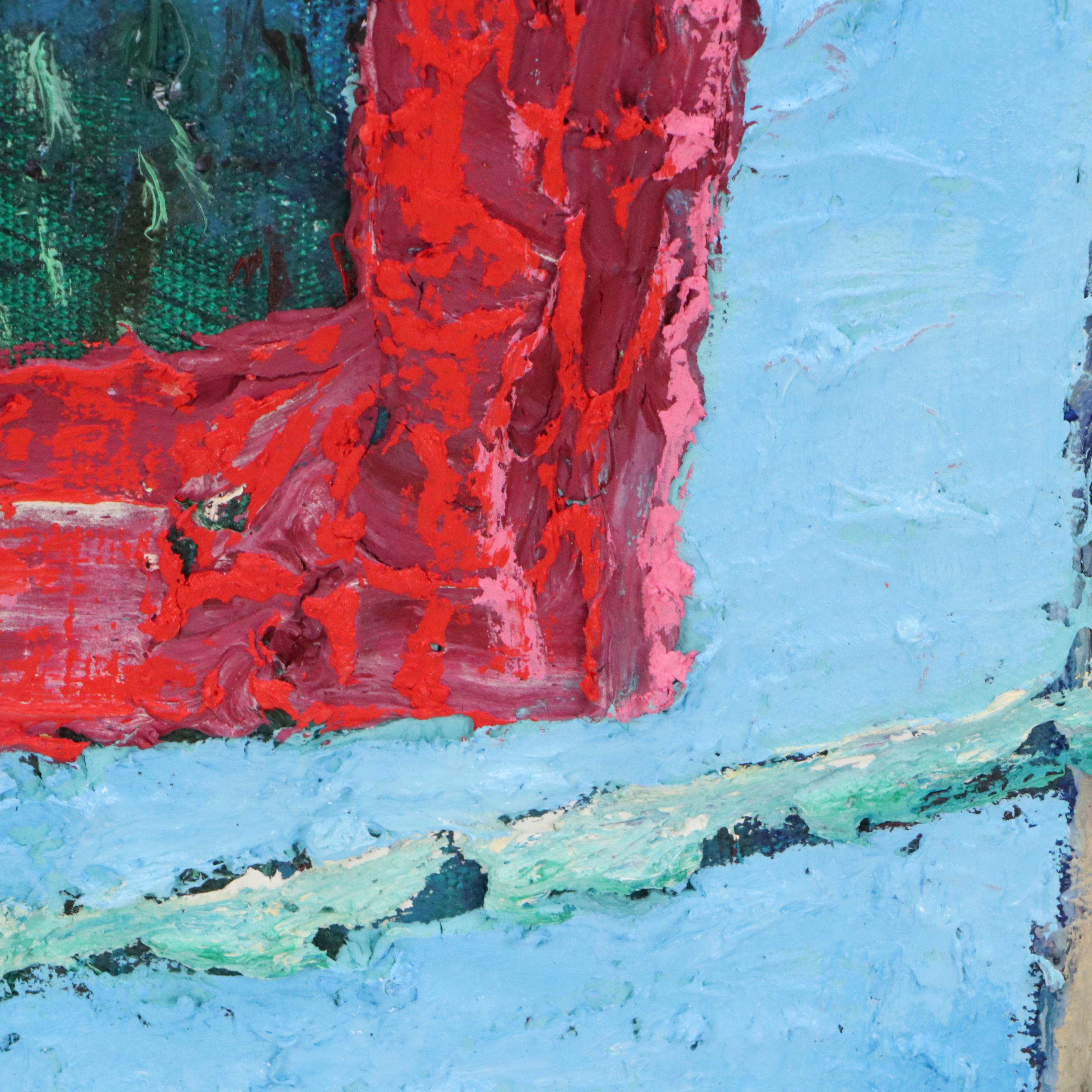 Willard Johnson Impasto Oil Painting "Tokyo Portal," 2022