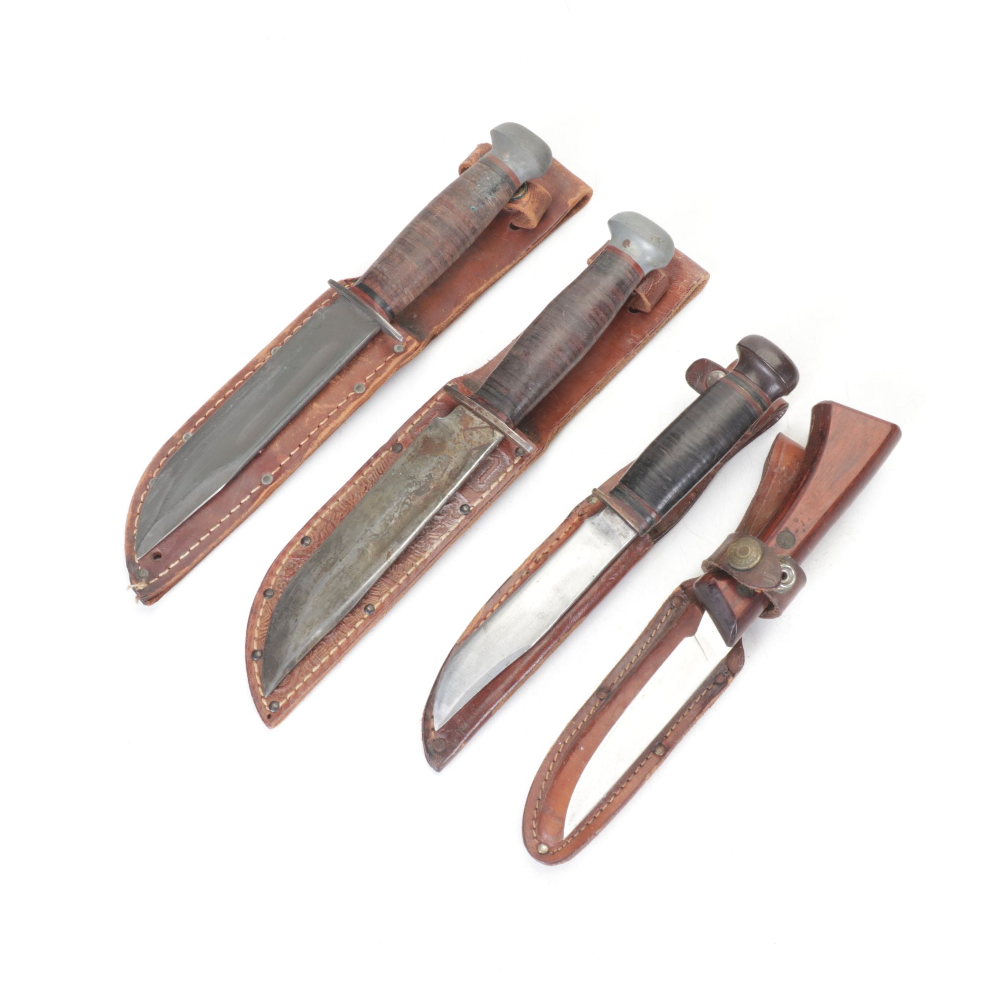 Two Remington RH-36 and Two Other Fixed Blade Knives