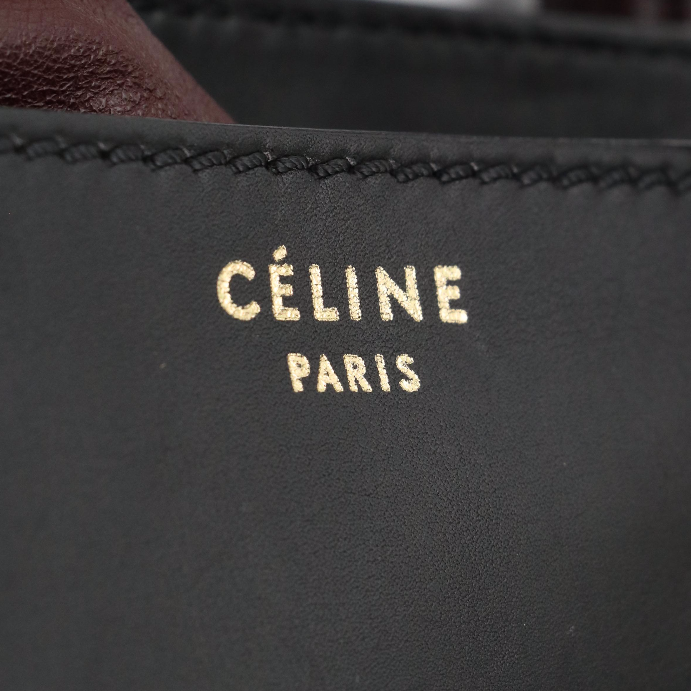 Céline Medium Luggage Handbag in Colorblock Calfskin Leather
