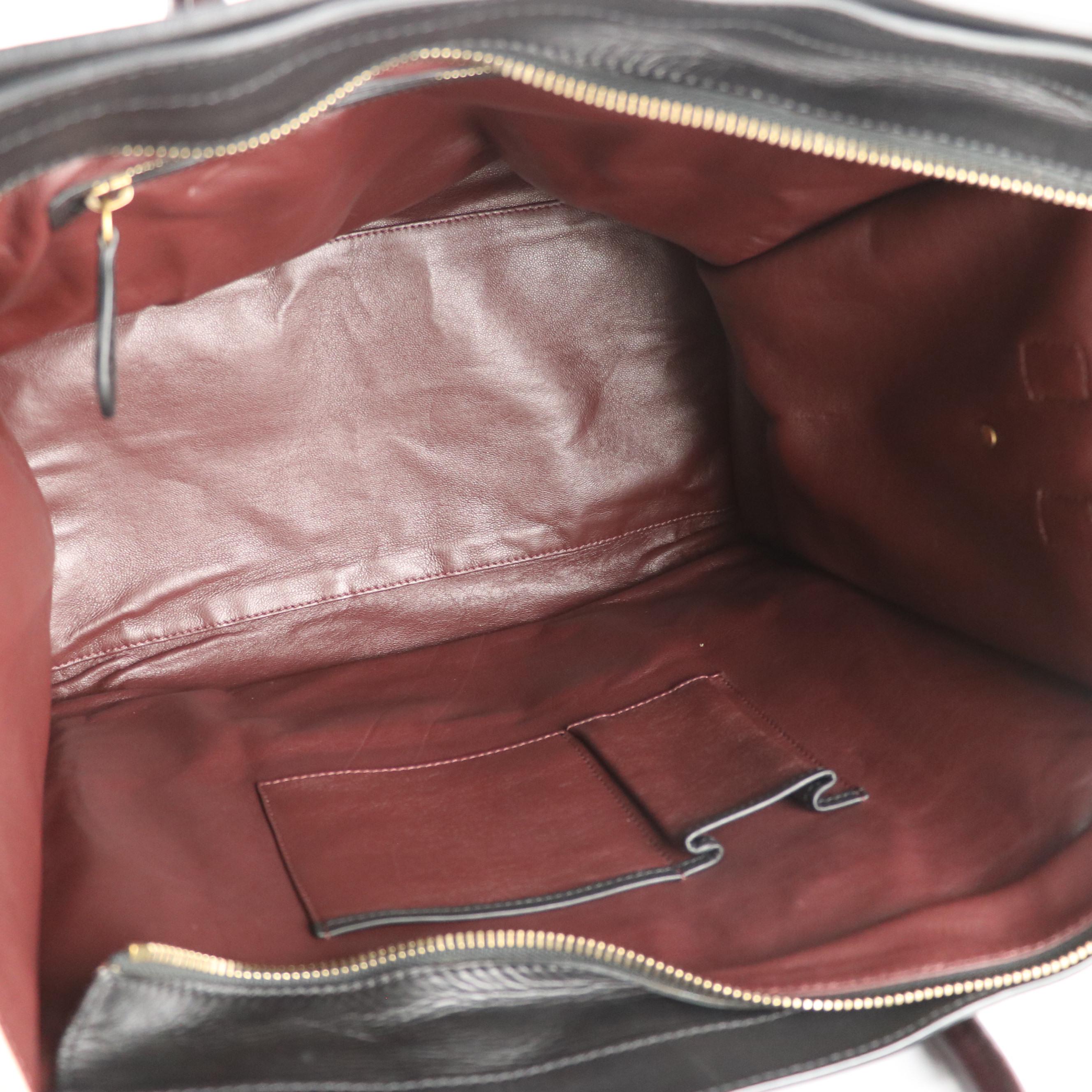 Céline Medium Luggage Handbag in Colorblock Calfskin Leather