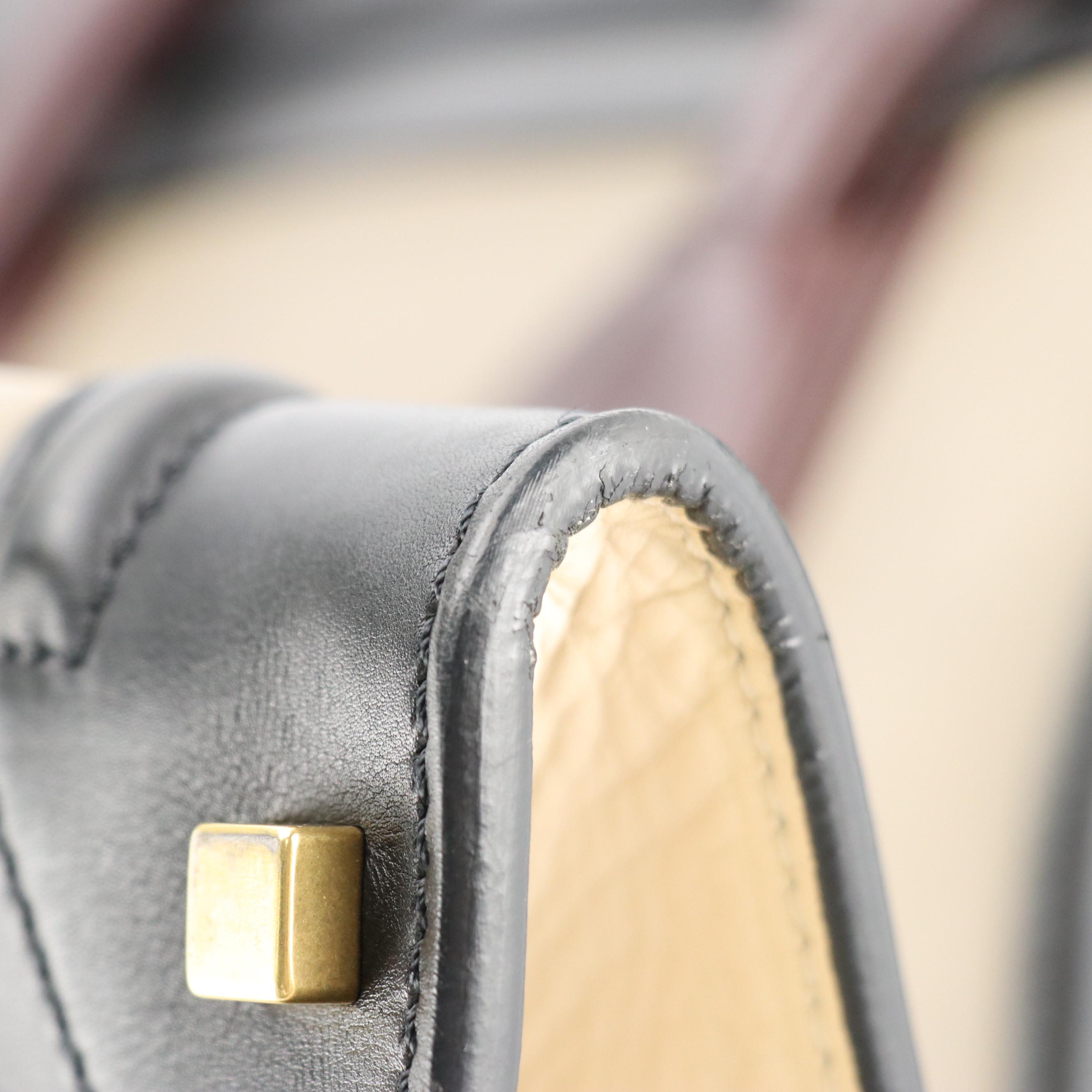 Céline Medium Luggage Handbag in Colorblock Calfskin Leather