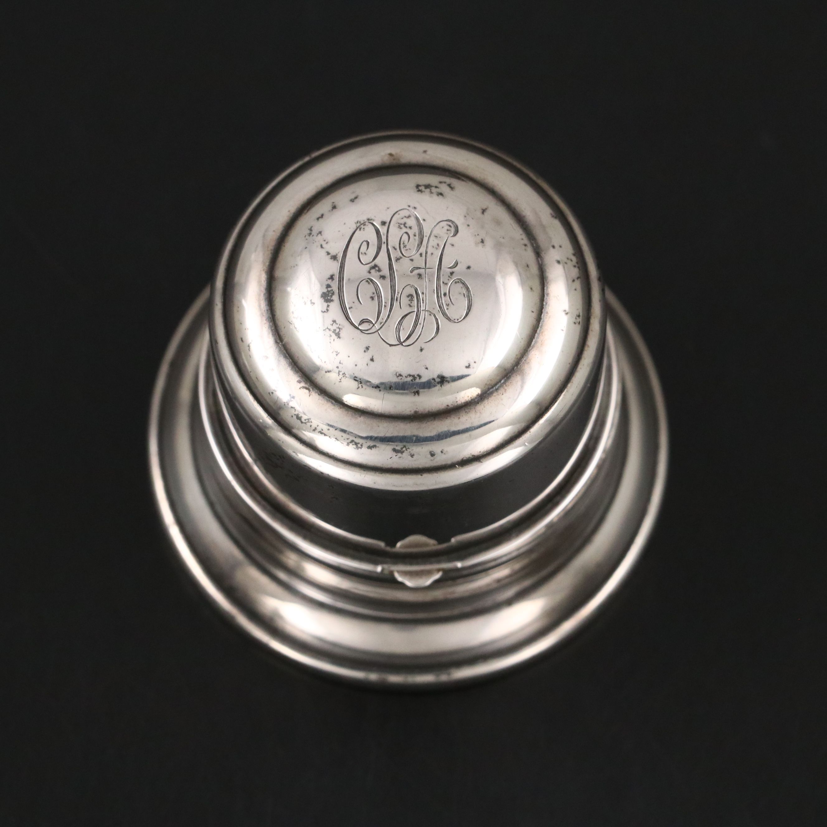 Birks Sterling Silver Capstan-Form Ring Box