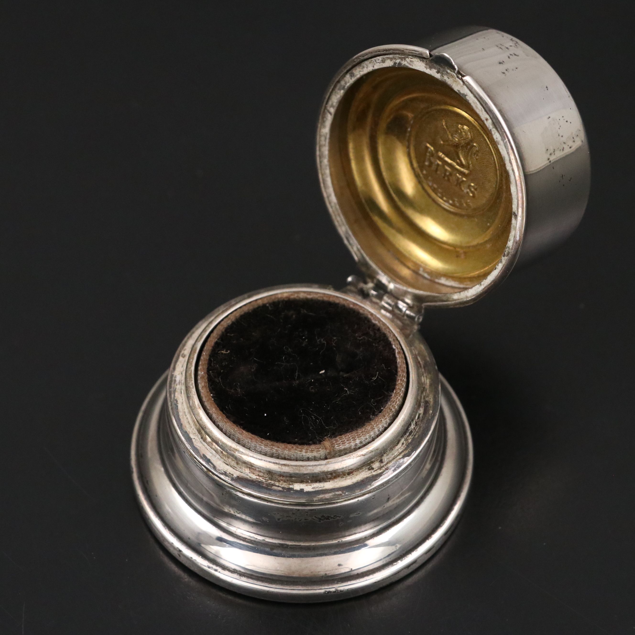 Birks Sterling Silver Capstan-Form Ring Box