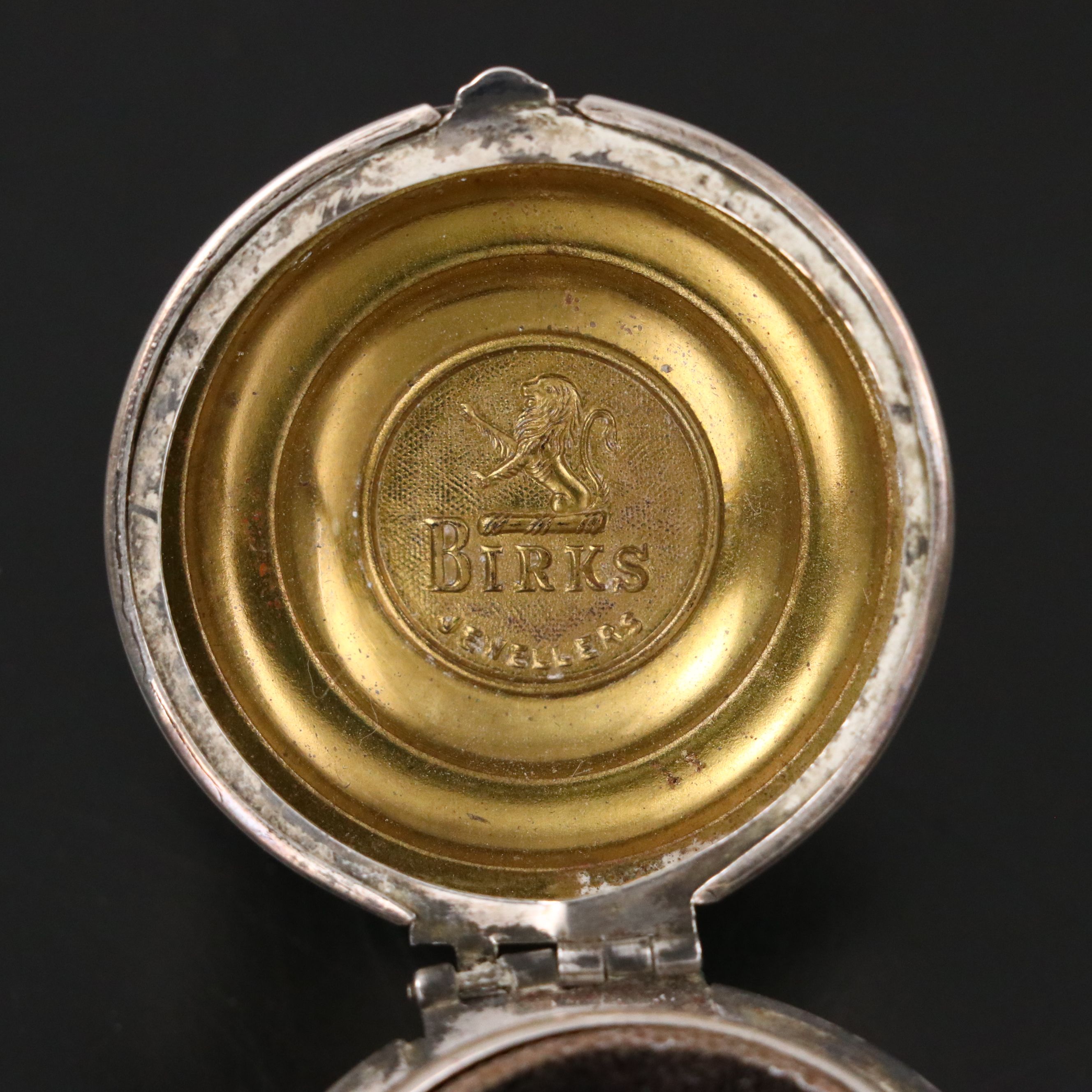 Birks Sterling Silver Capstan-Form Ring Box