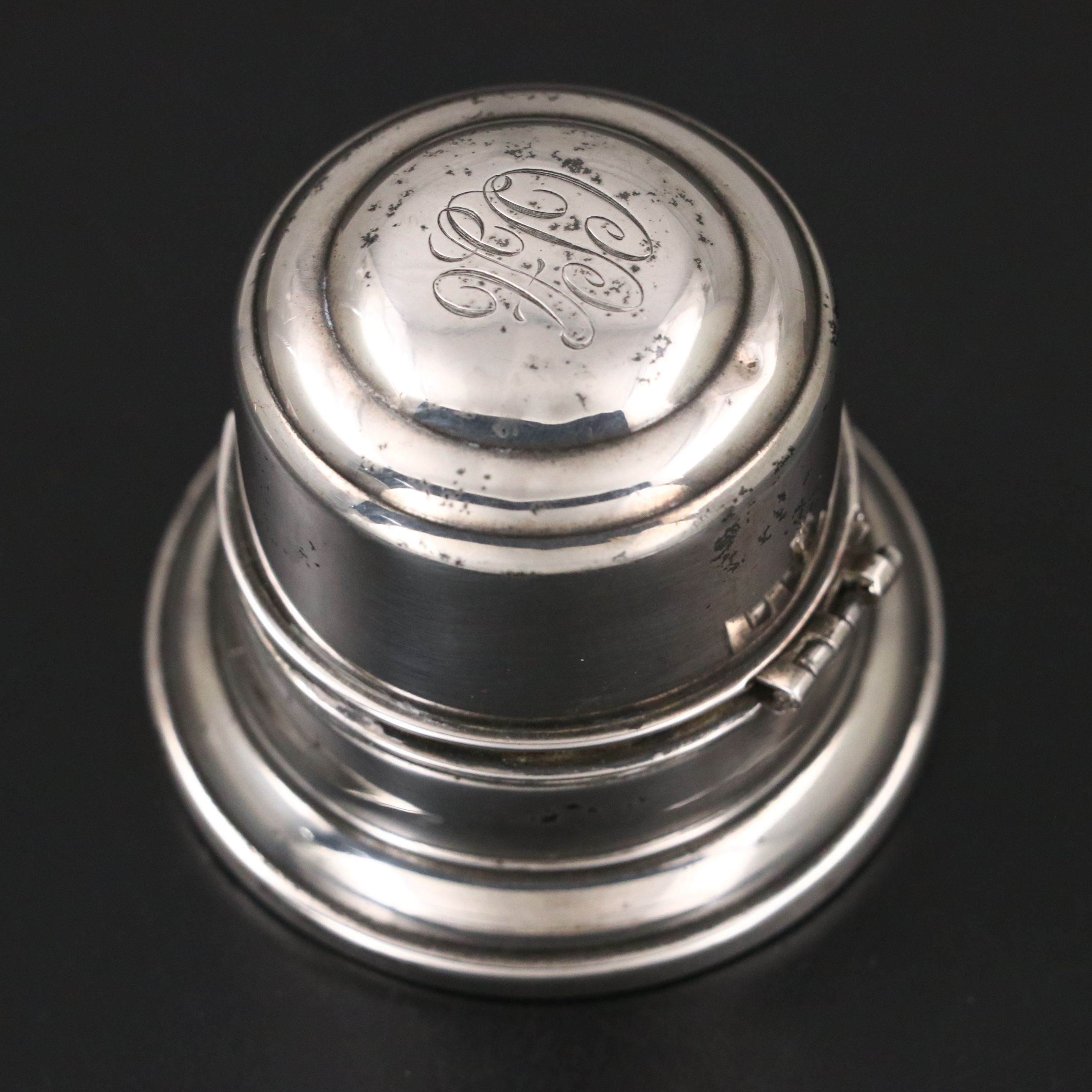 Birks Sterling Silver Capstan-Form Ring Box
