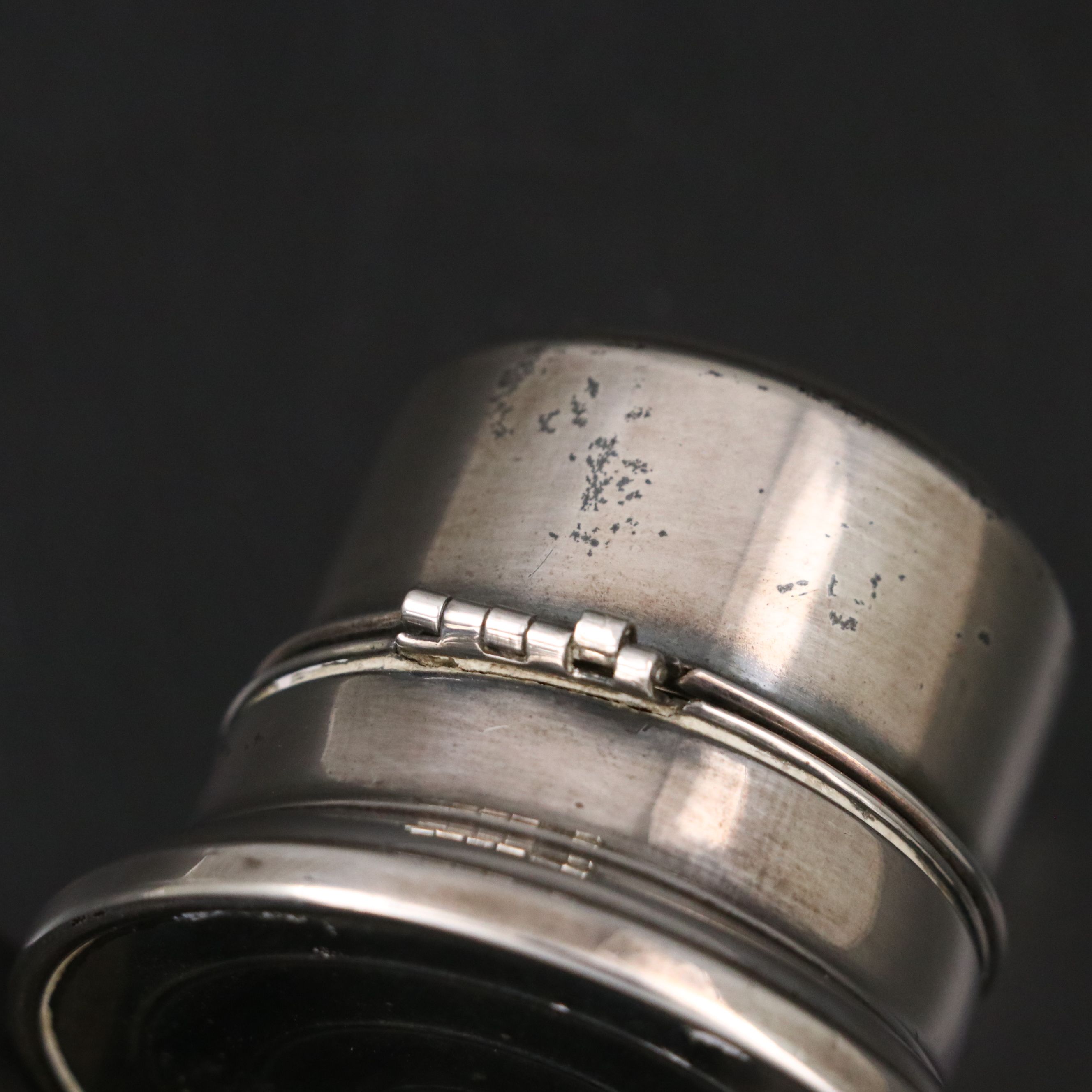 Birks Sterling Silver Capstan-Form Ring Box