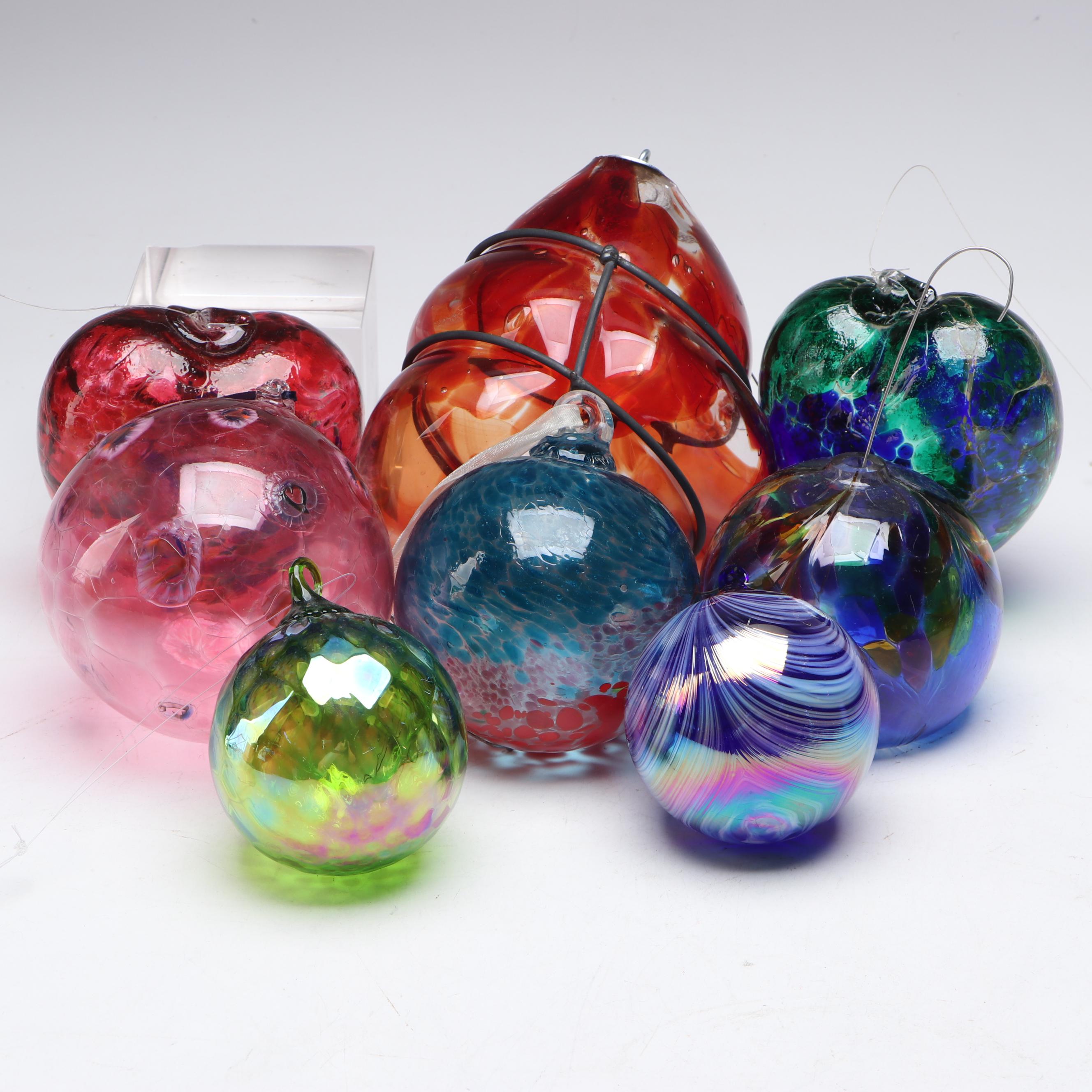 Victor Alexander Heart-Shaped Ornaments with More Blown Art Glass