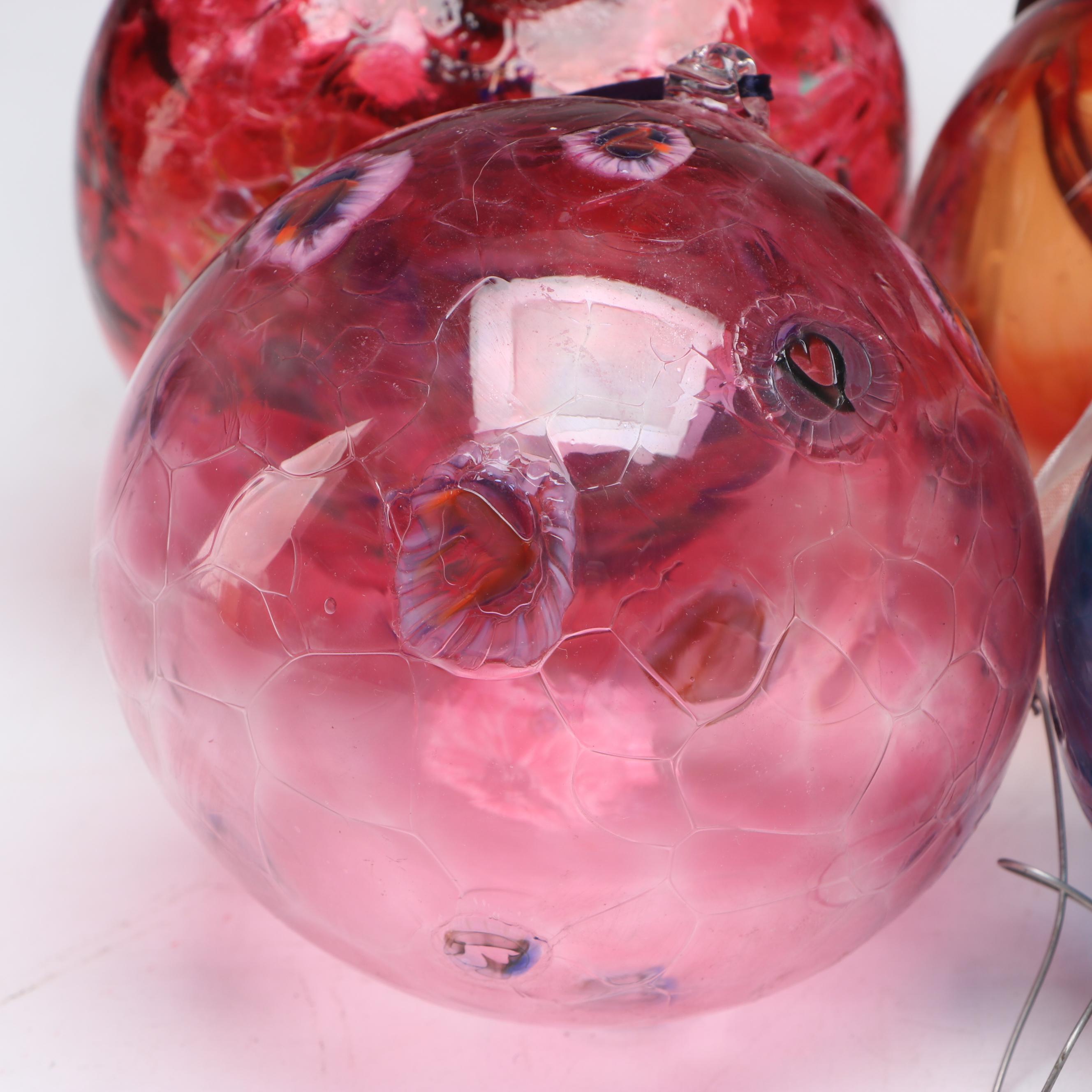 Victor Alexander Heart-Shaped Ornaments with More Blown Art Glass