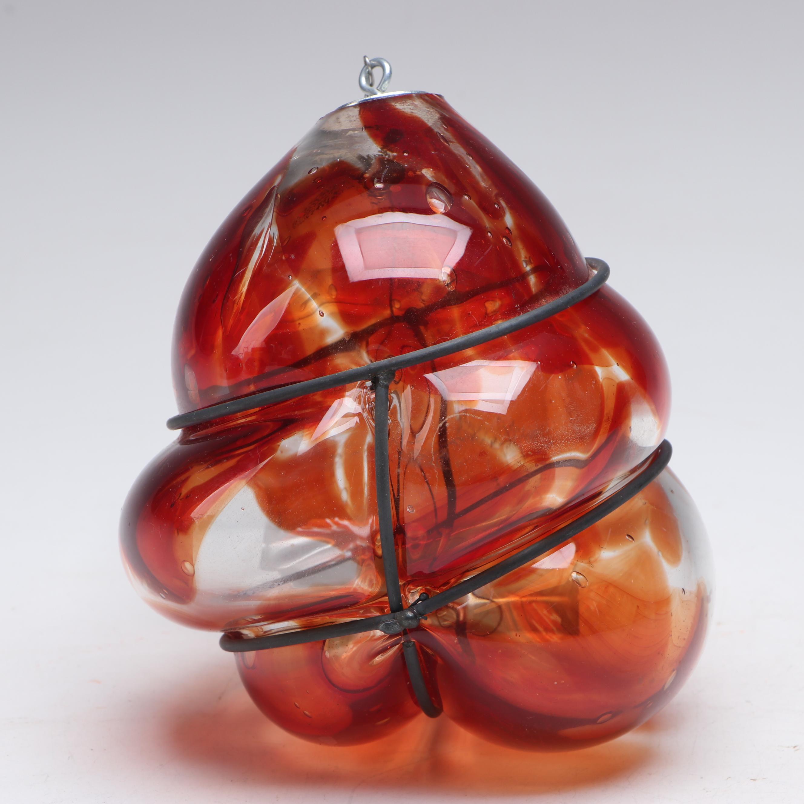Victor Alexander Heart-Shaped Ornaments with More Blown Art Glass