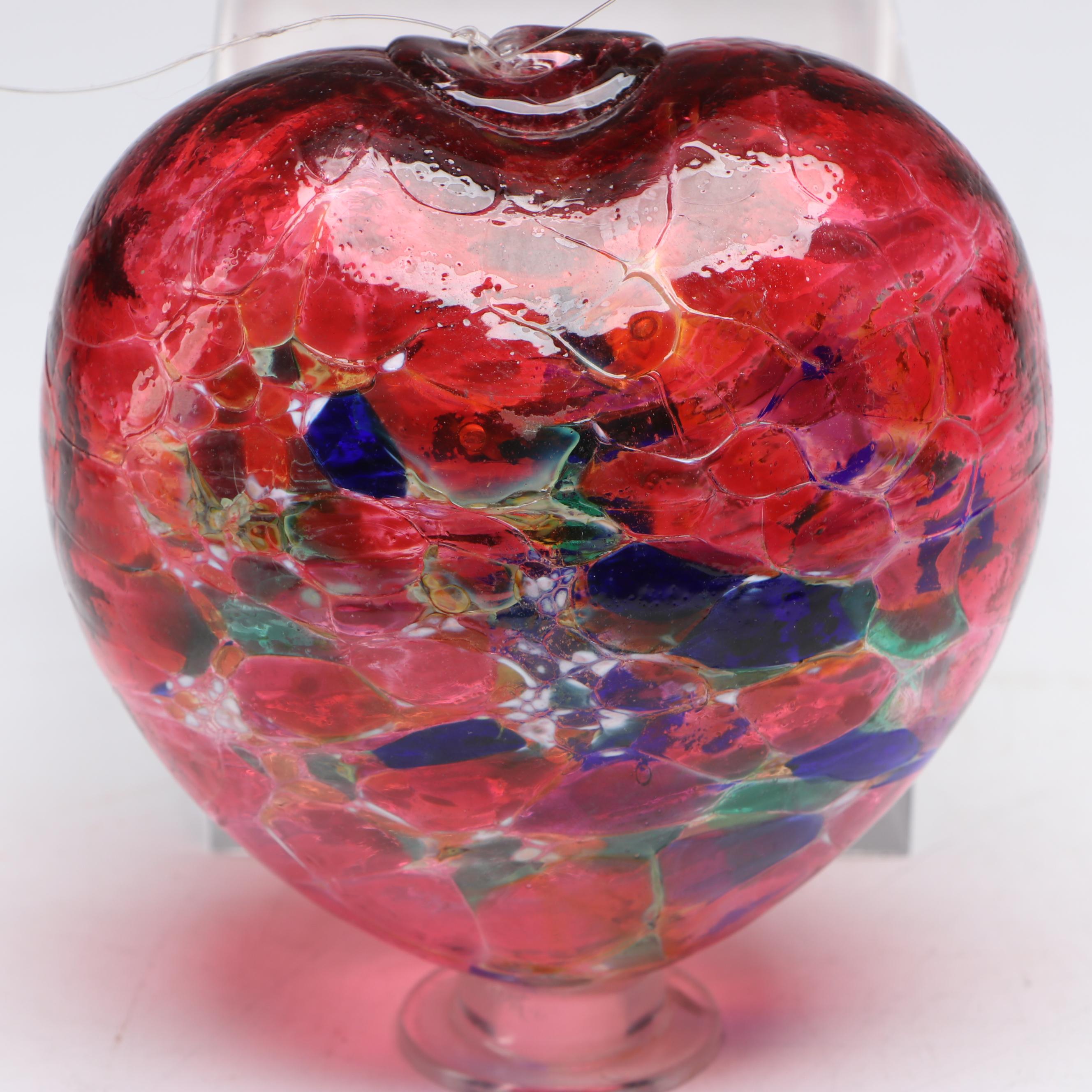 Victor Alexander Heart-Shaped Ornaments with More Blown Art Glass