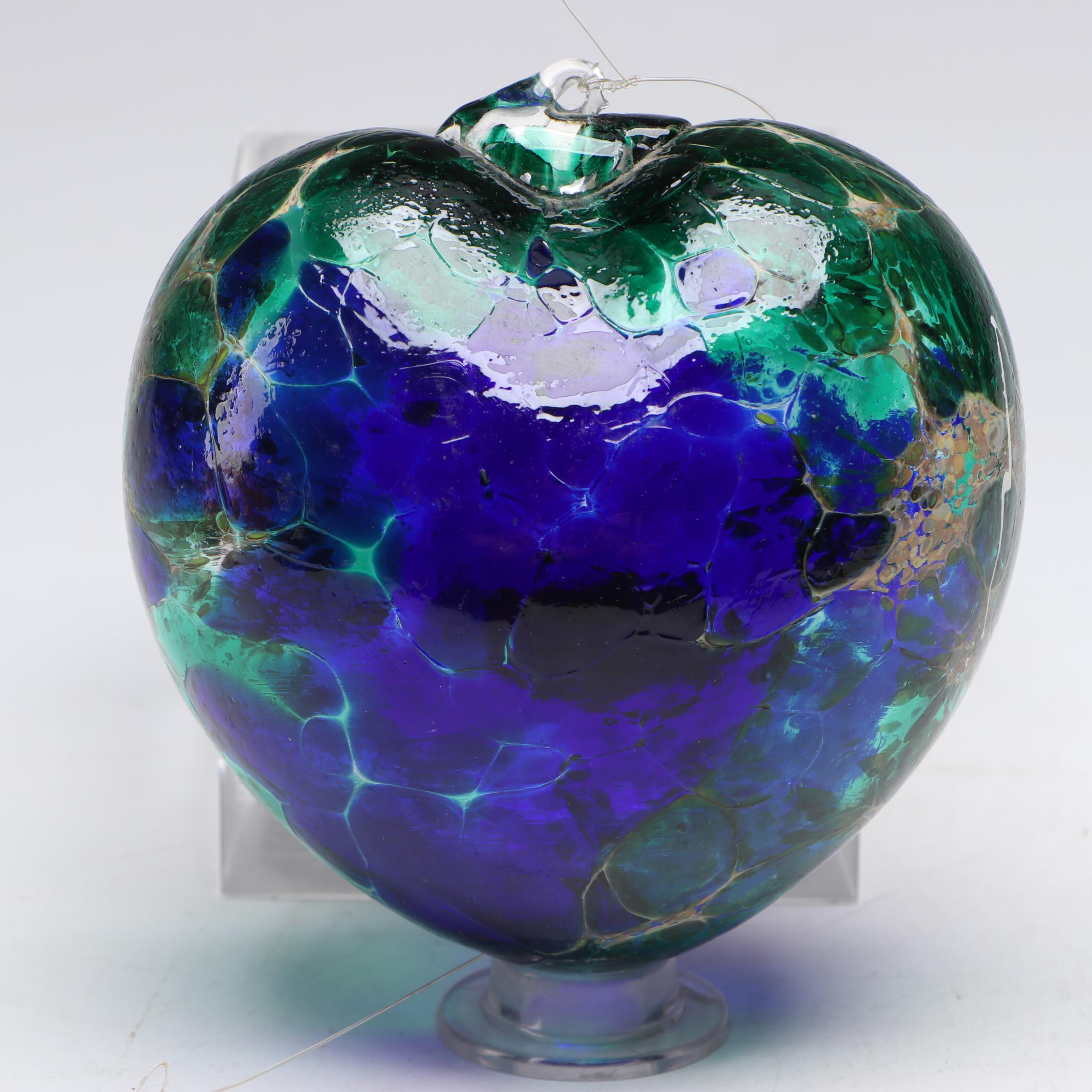 Victor Alexander Heart-Shaped Ornaments with More Blown Art Glass