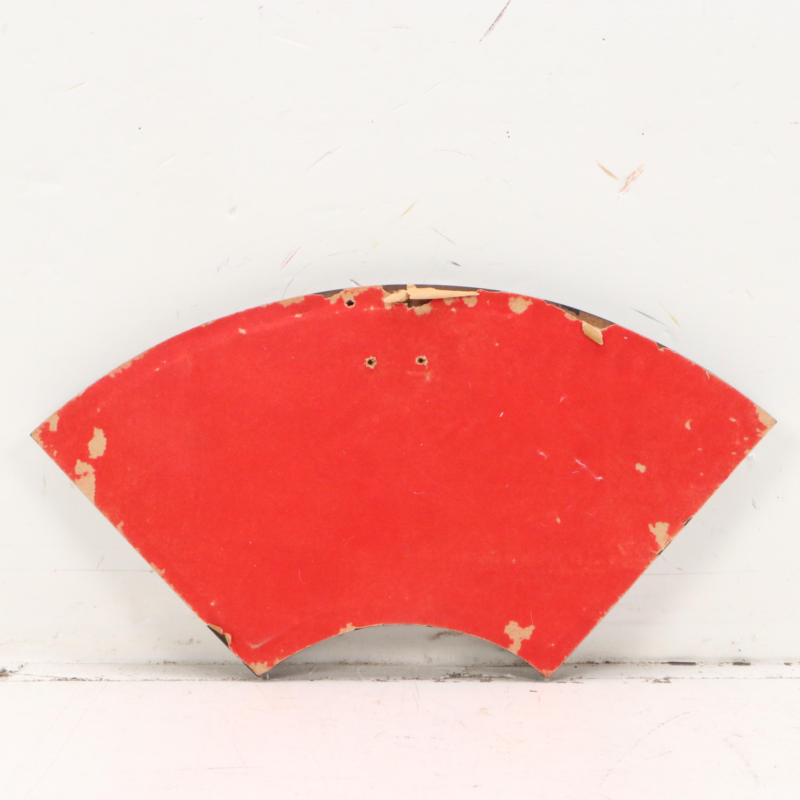 Chinese Kangxi Famille Verte Style Porcelain Landscape Fan Painting