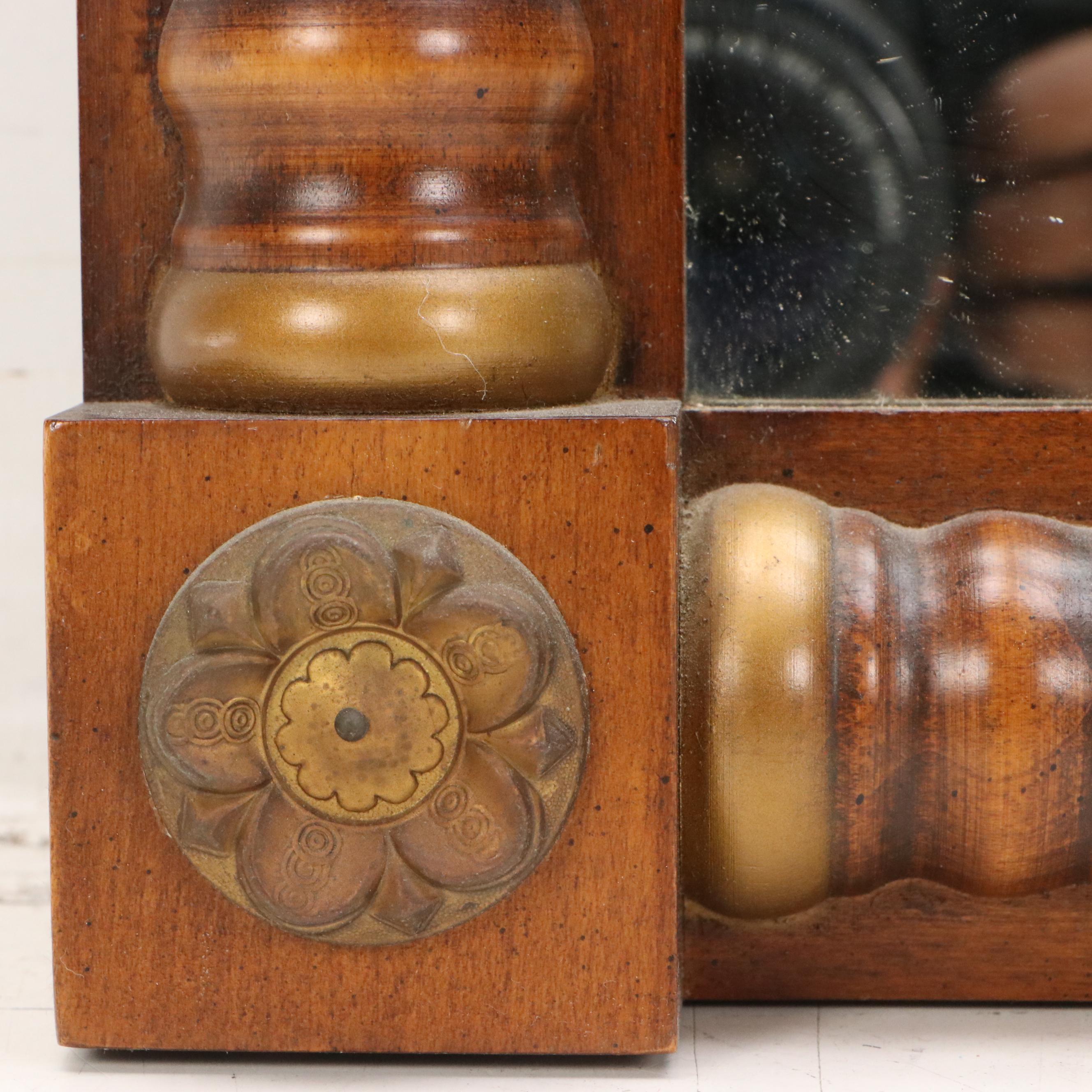 Hitchcock Federal Style Trumeau Mirror with Stenciled Still Life