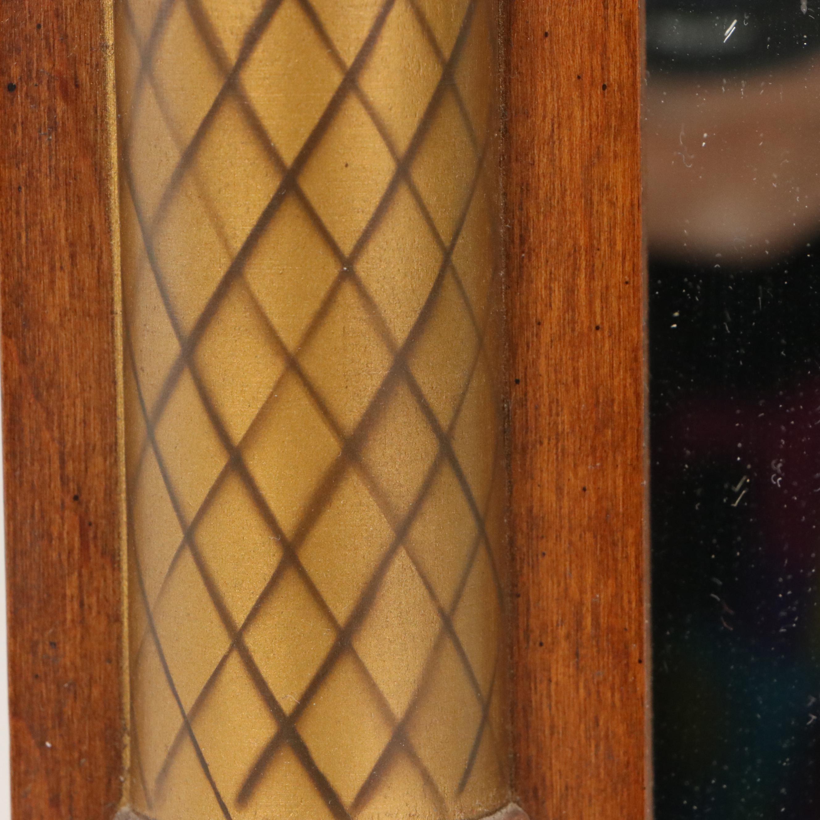 Hitchcock Federal Style Trumeau Mirror with Stenciled Still Life