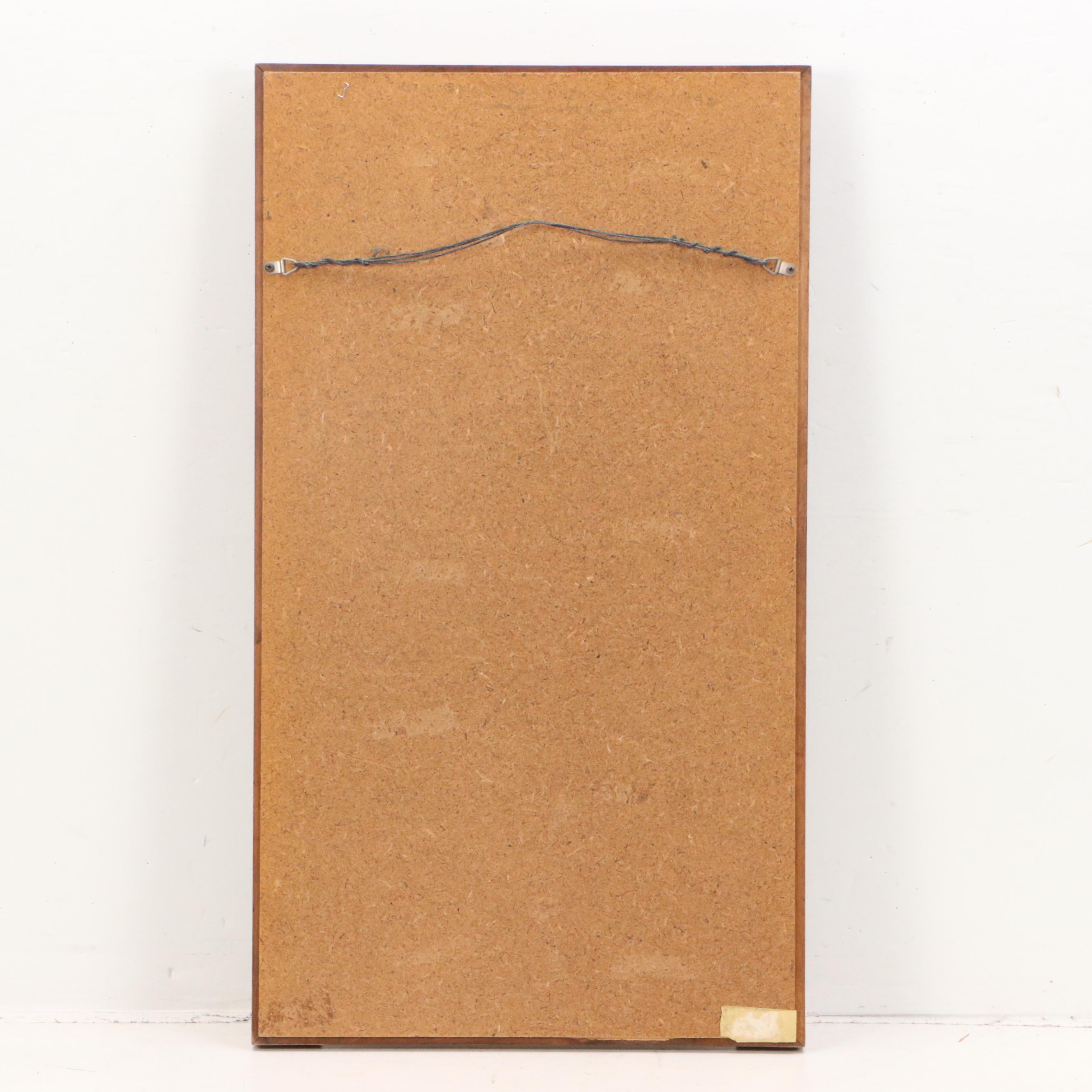 Hitchcock Federal Style Trumeau Mirror with Stenciled Still Life