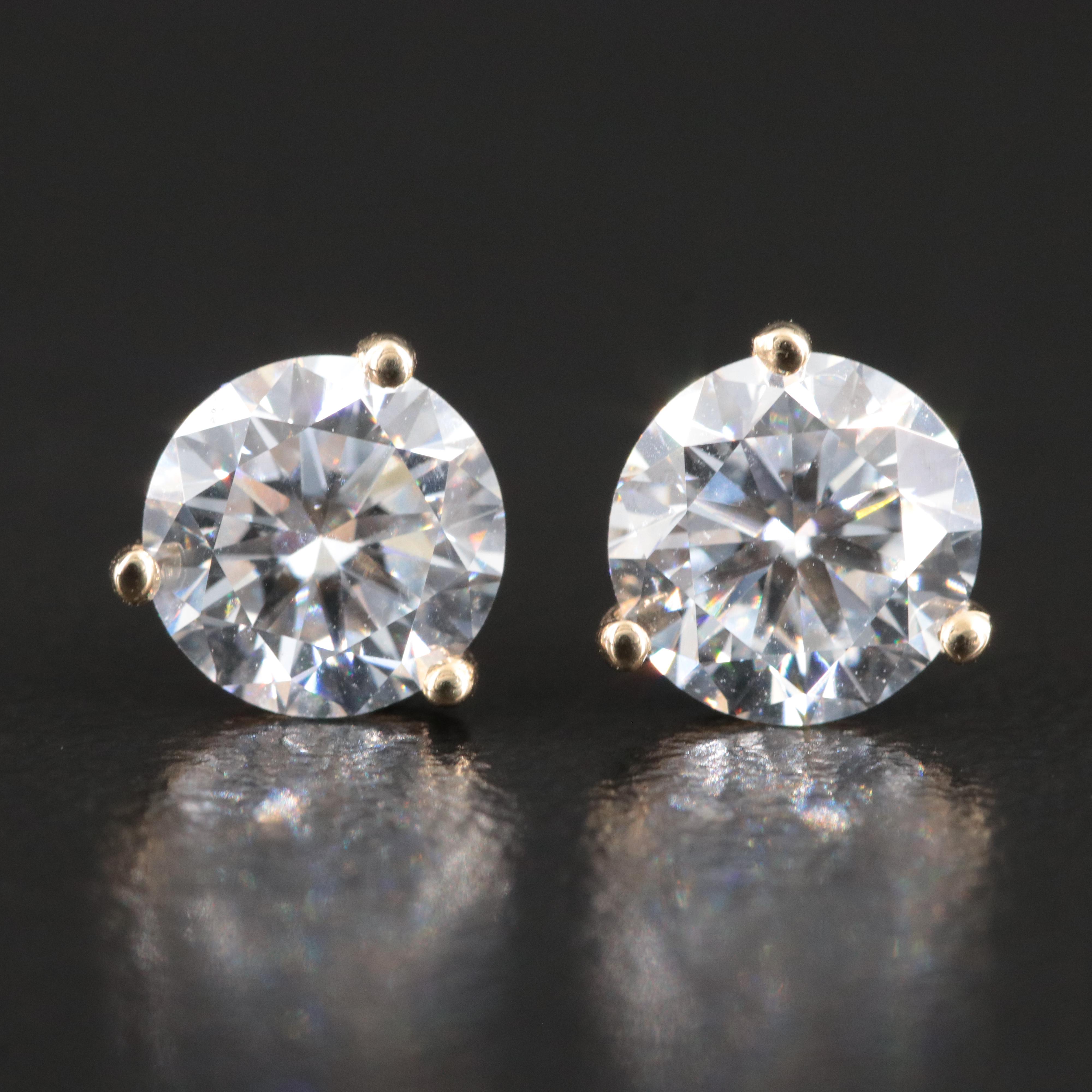 14K 2.00 CTW Lab Grown Diamond Stud Earrings