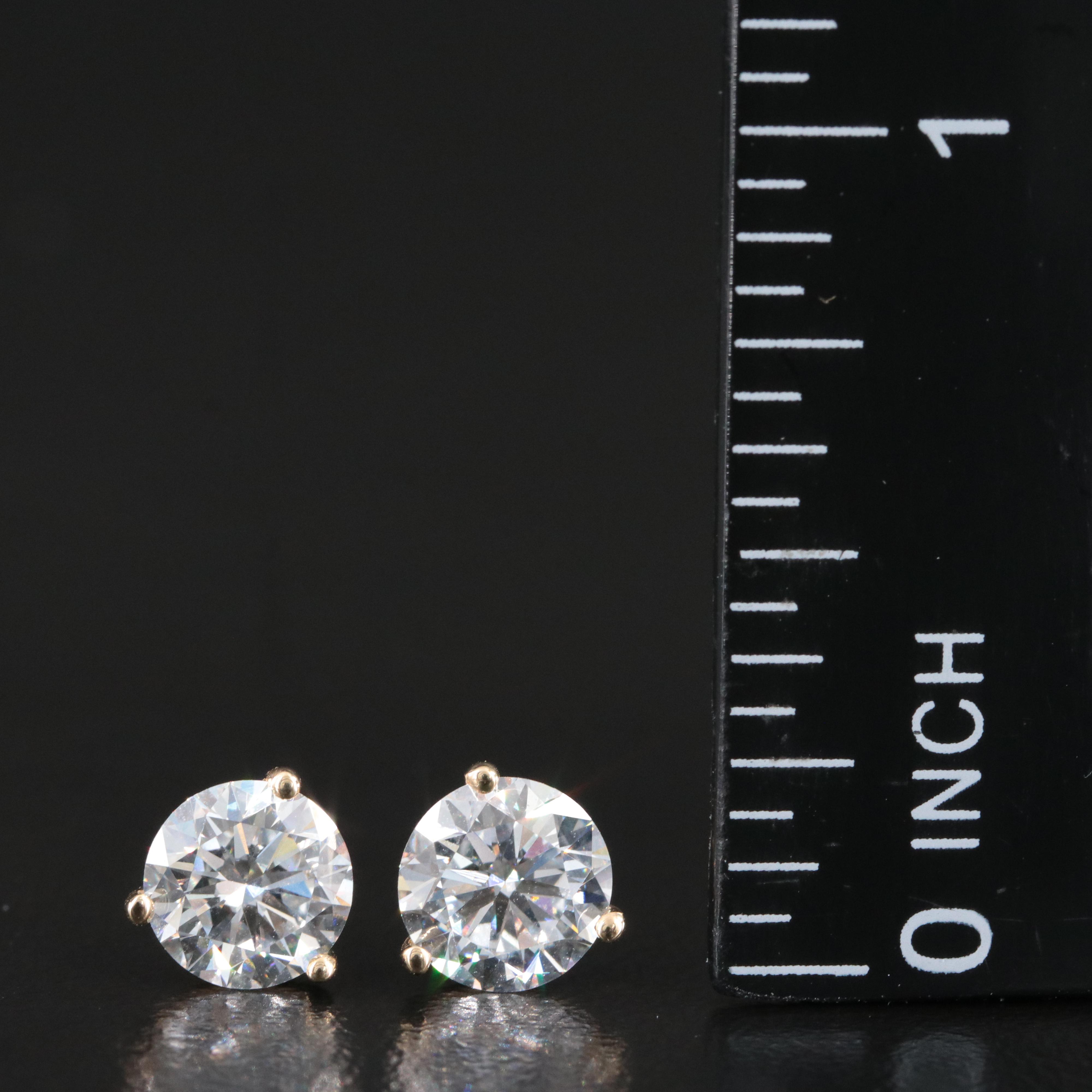 14K 2.00 CTW Lab Grown Diamond Stud Earrings