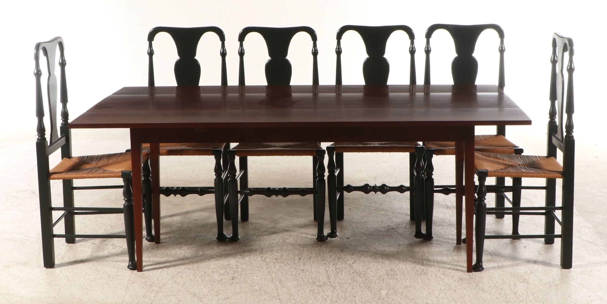Eldred Wheeler Cherry Drop-Leaf Dining Table with Queen Anne Style Side Chairs