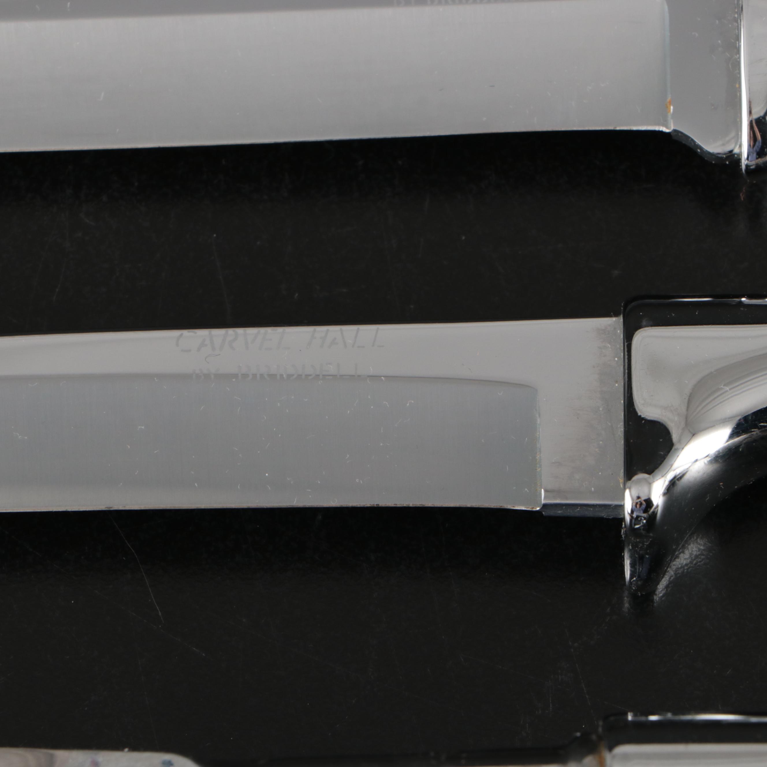 Carvel Hall by Briddell Silver Overlay Three-Piece Carving Set, Mid–Late 20th C.