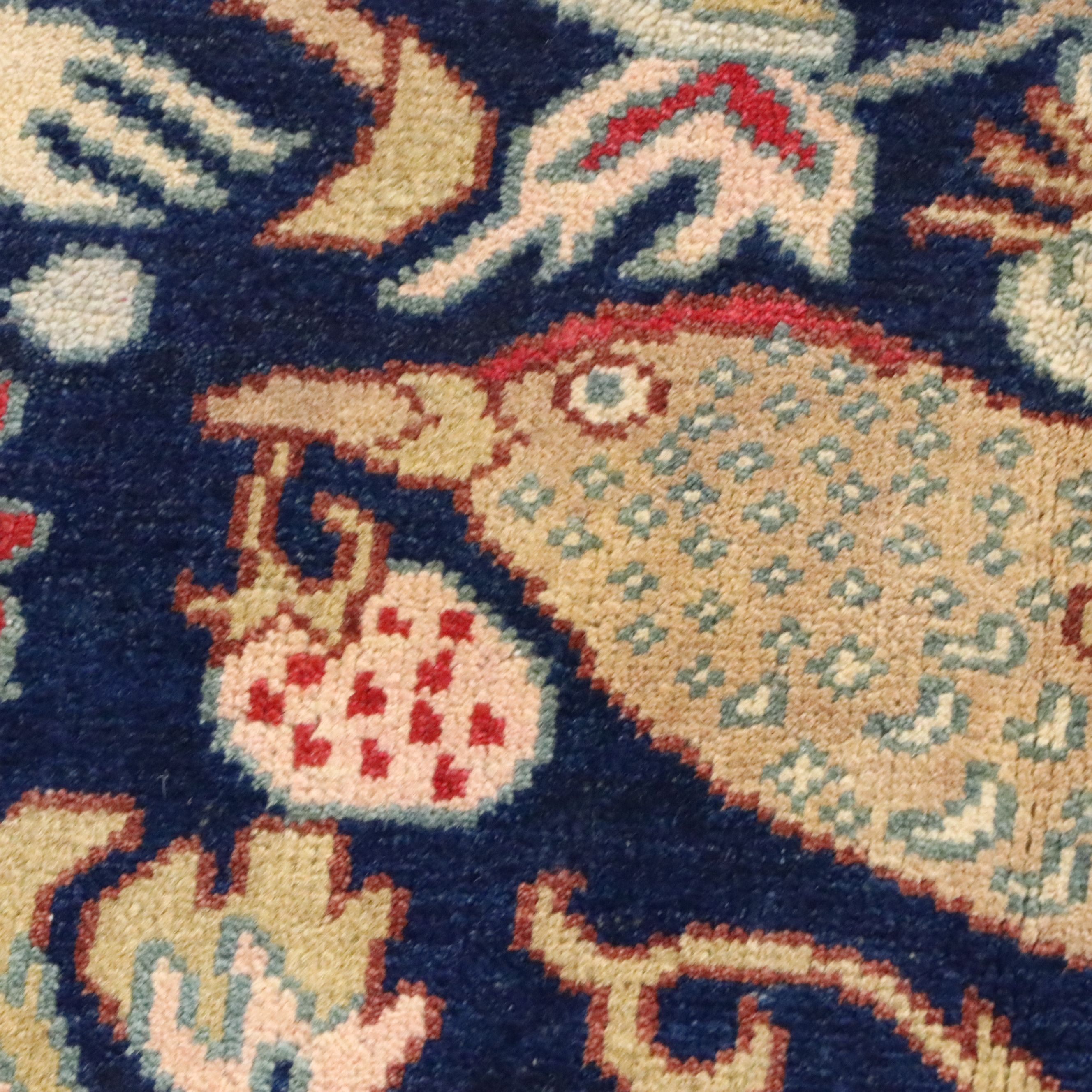 9' x 11'11 Hand-Knotted Indo-Persian Ziegler Pictorial Area Rug