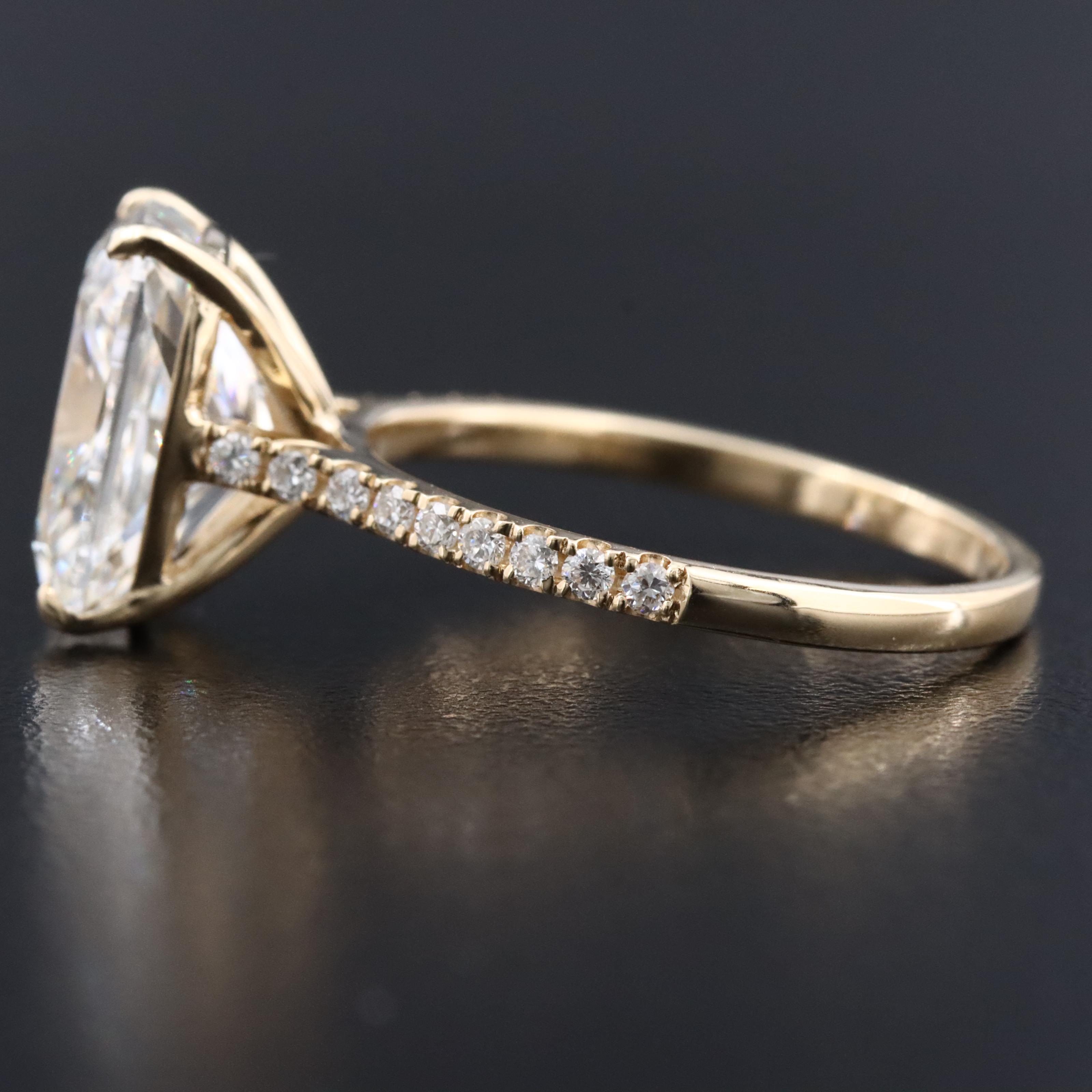 14K 5.30 CTW Lab Grown Diamond Ring with IGI Report