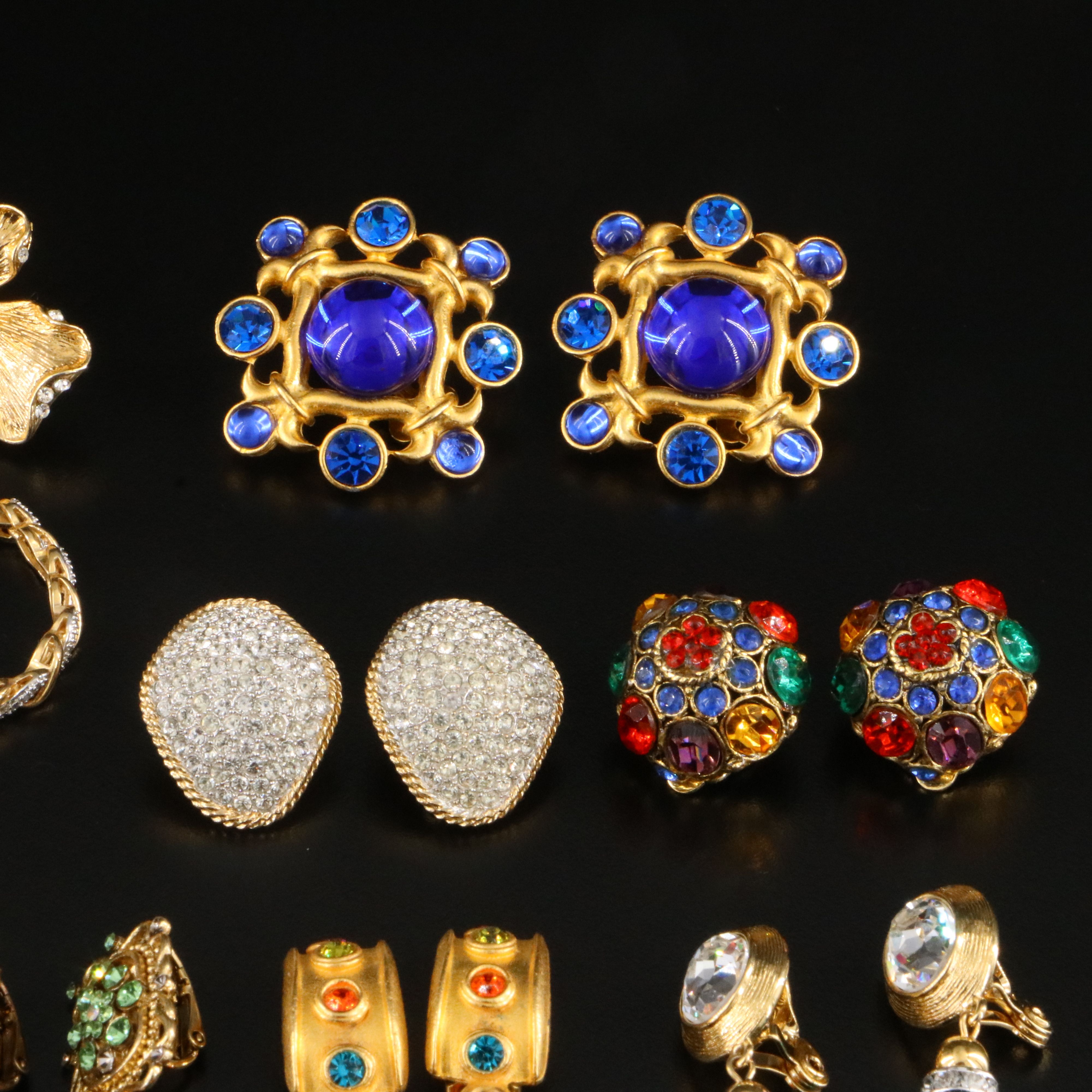 Jewel Tone Jewelry Collection Featuring Trifari and Dubin