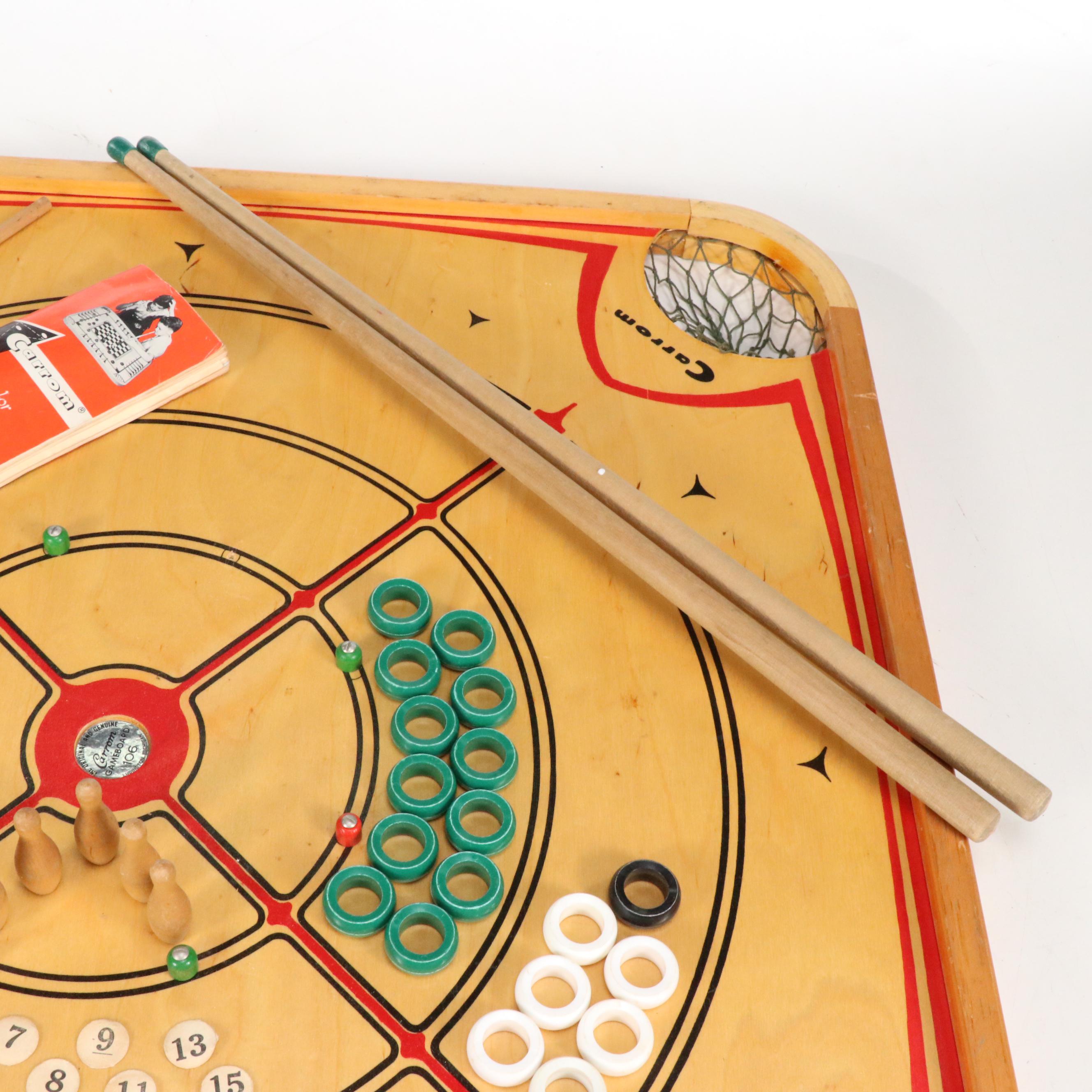 Carrom Wood Game Board and Accessories