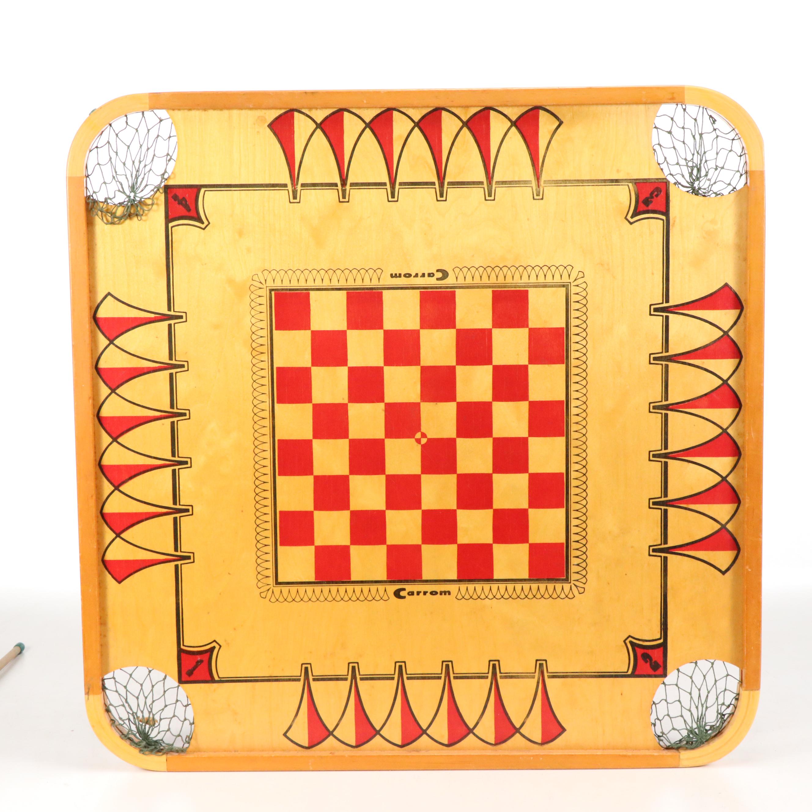 Carrom Wood Game Board and Accessories