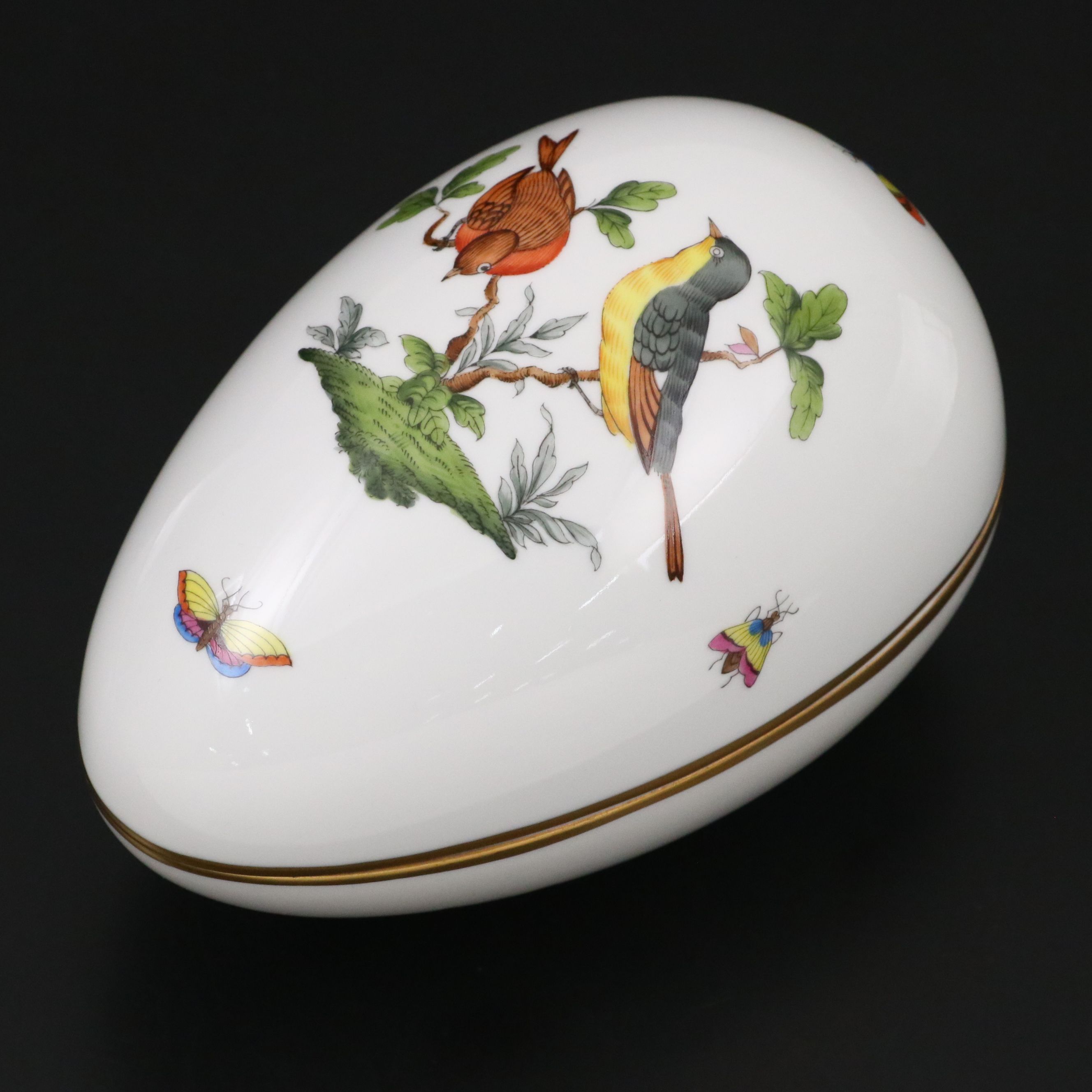 Herend "Rothschild Bird" Porcelain Egg Box