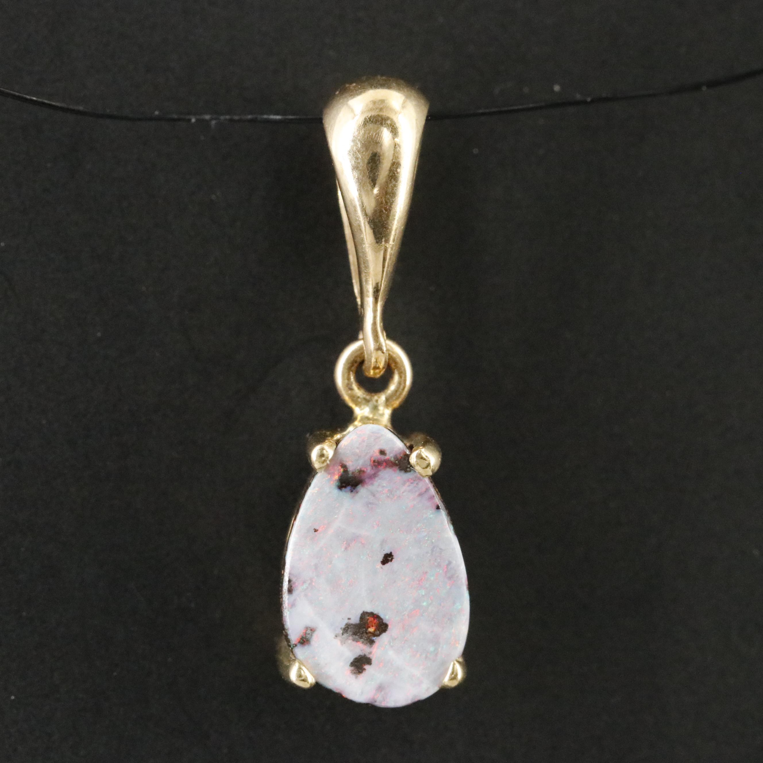 18K Boulder Opal Pendant