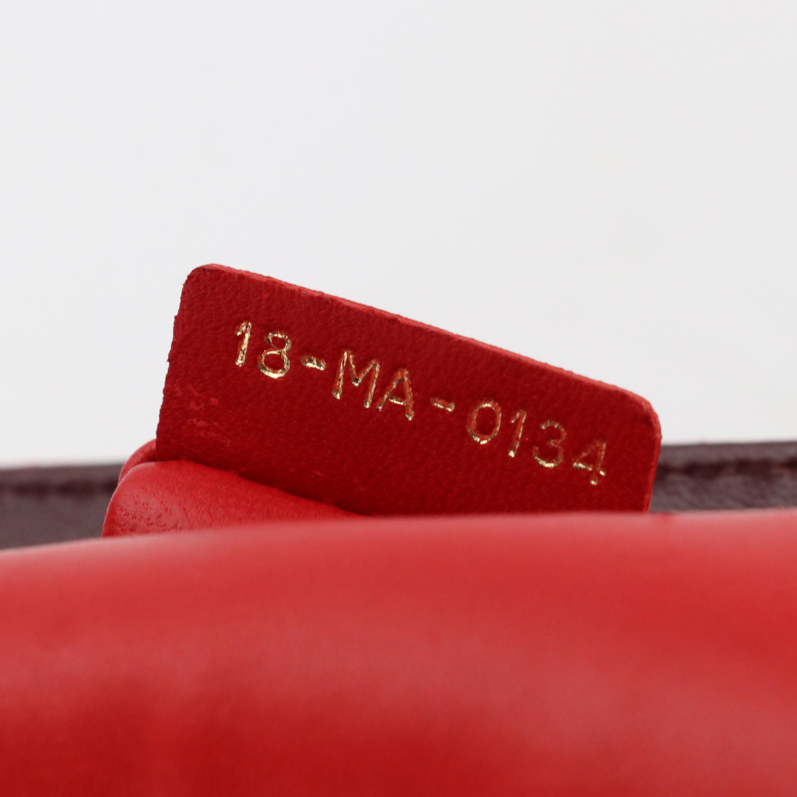 Christian Dior Miss Dior Promenade Shoulder Bag in Red Cannage Quilted Lambskin