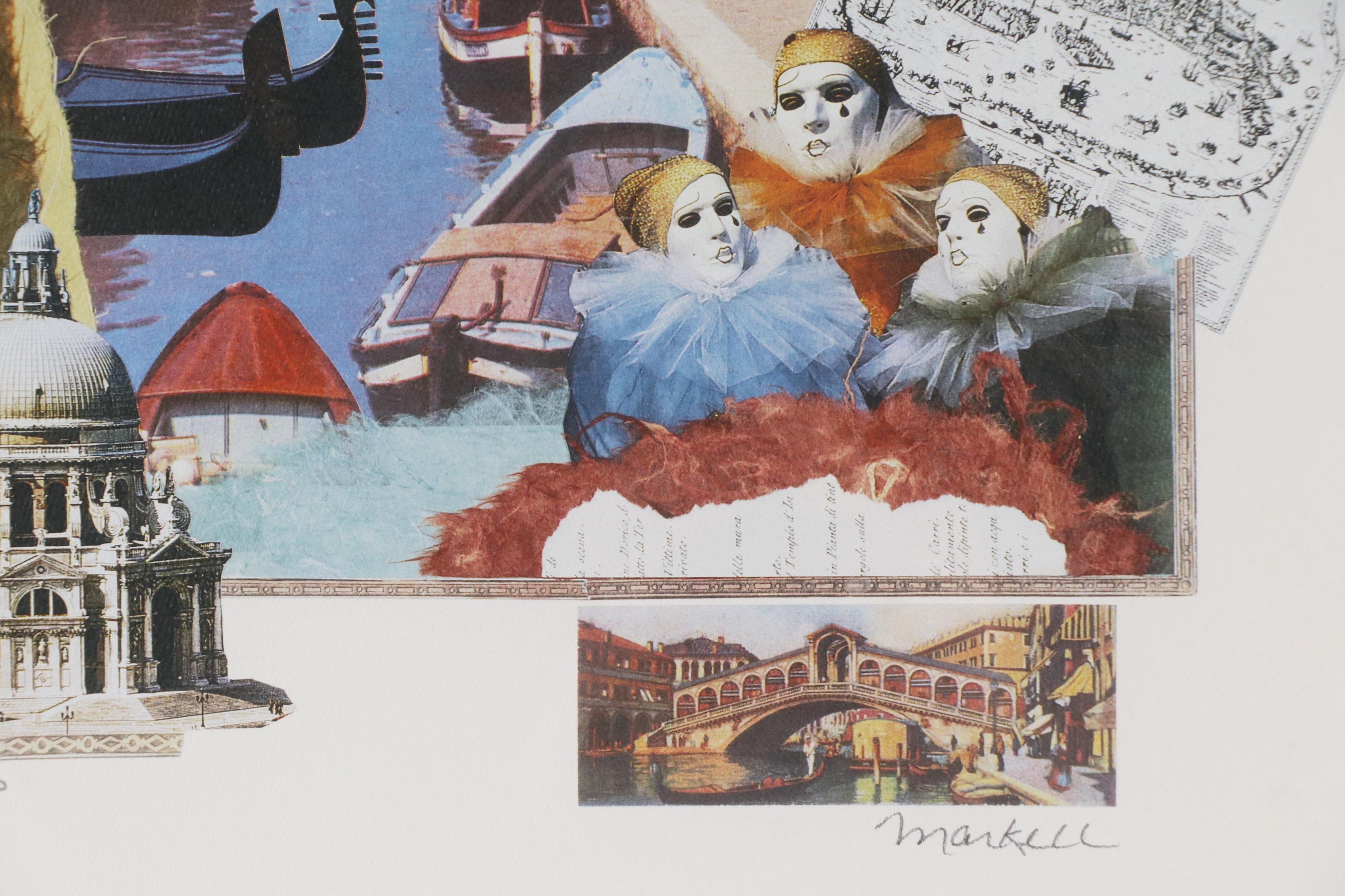 Melissa Markell Digital Print of Venetian Collage, Early 21st Century