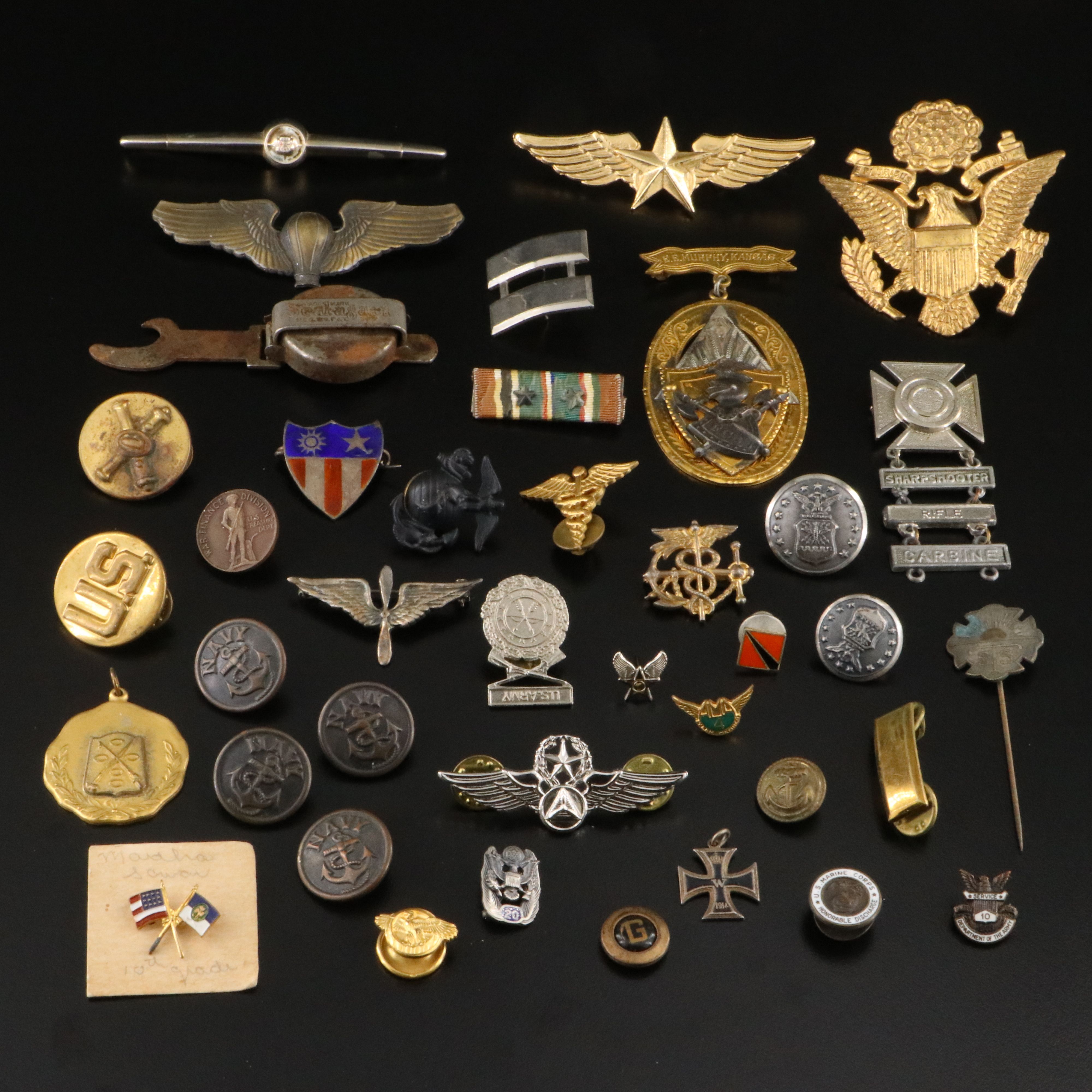Vintage Militaria Jewelry and Accessory Collection