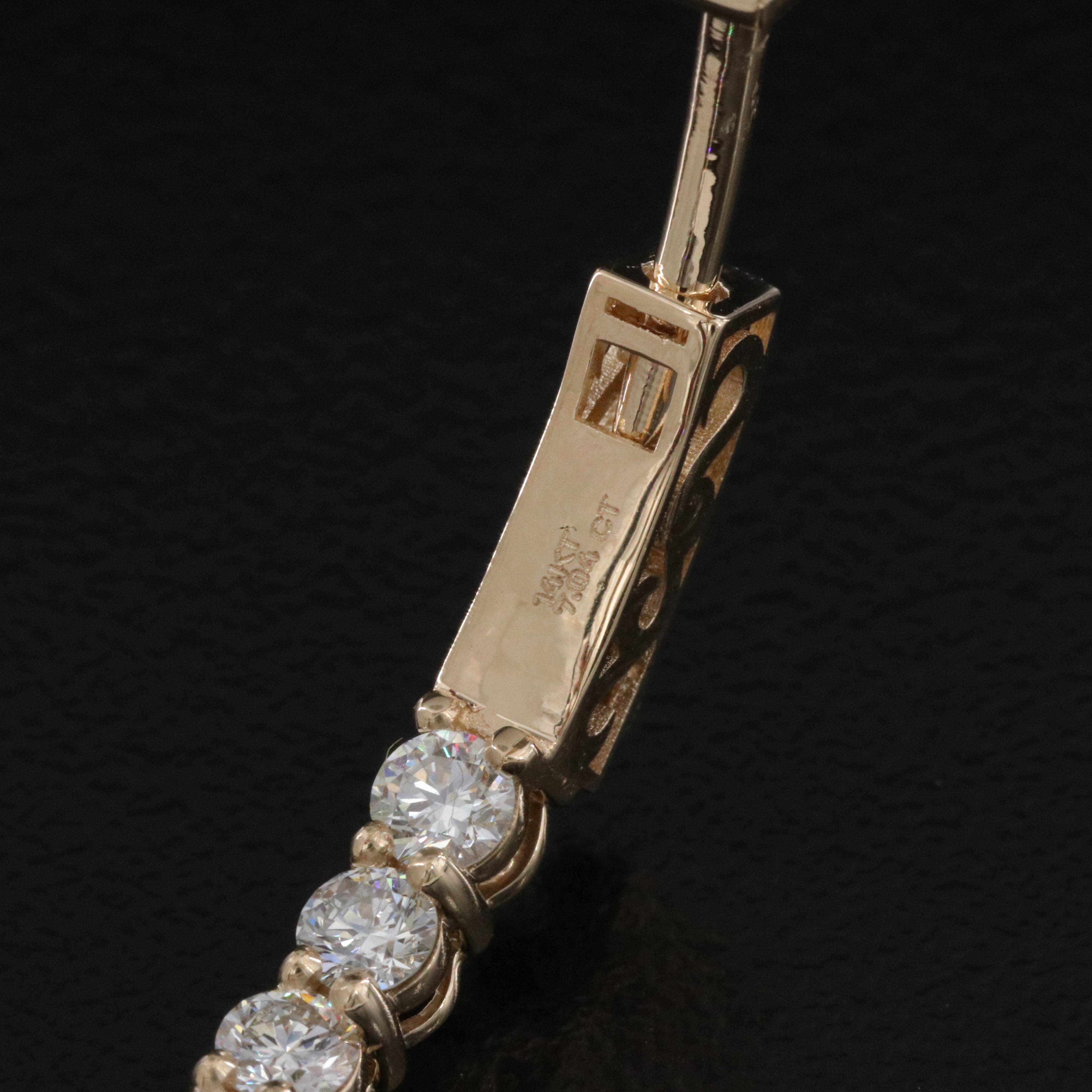 14K 7.04 CTW Diamond Inside-Out Hoop Earrings