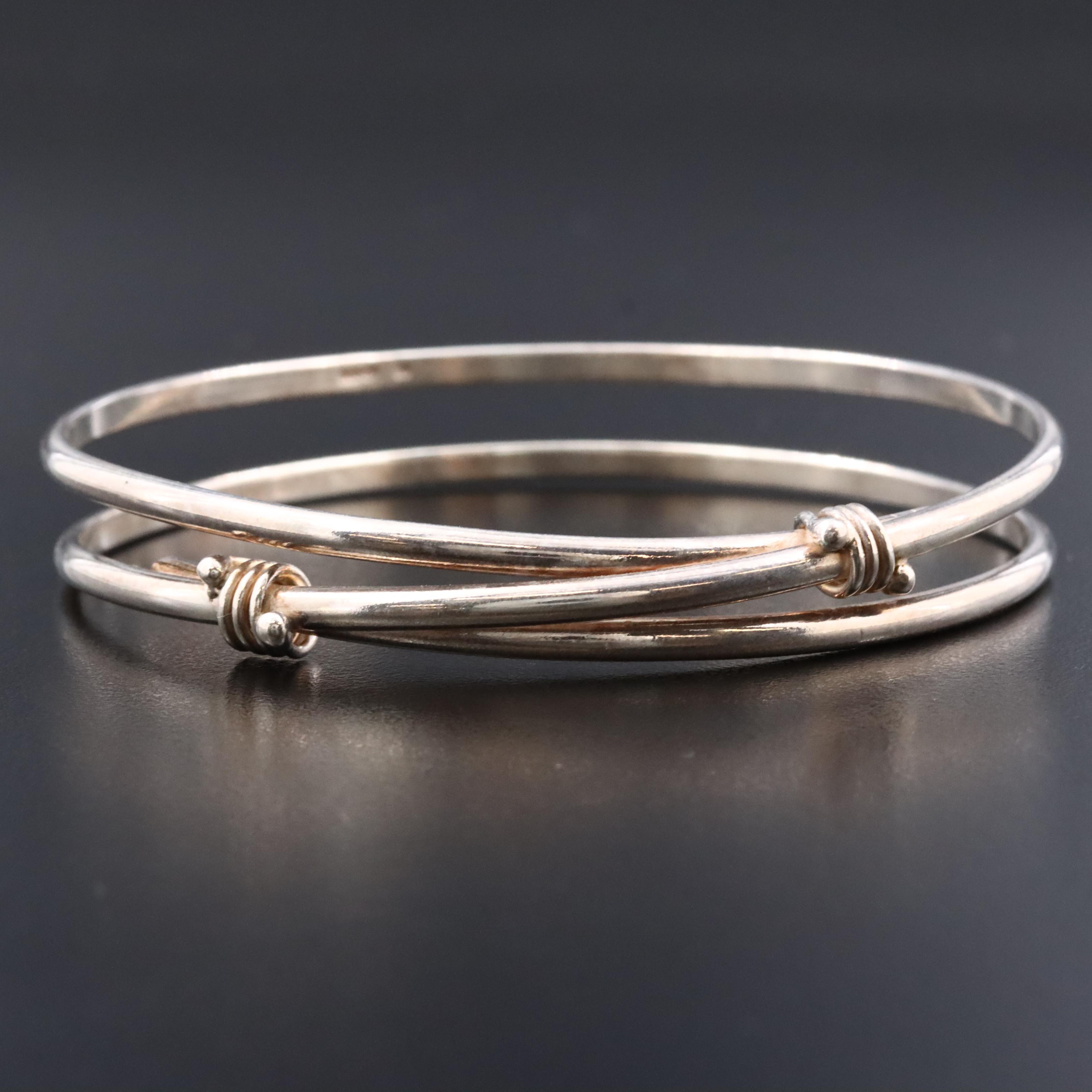 English Sterling Double Row Bracelet