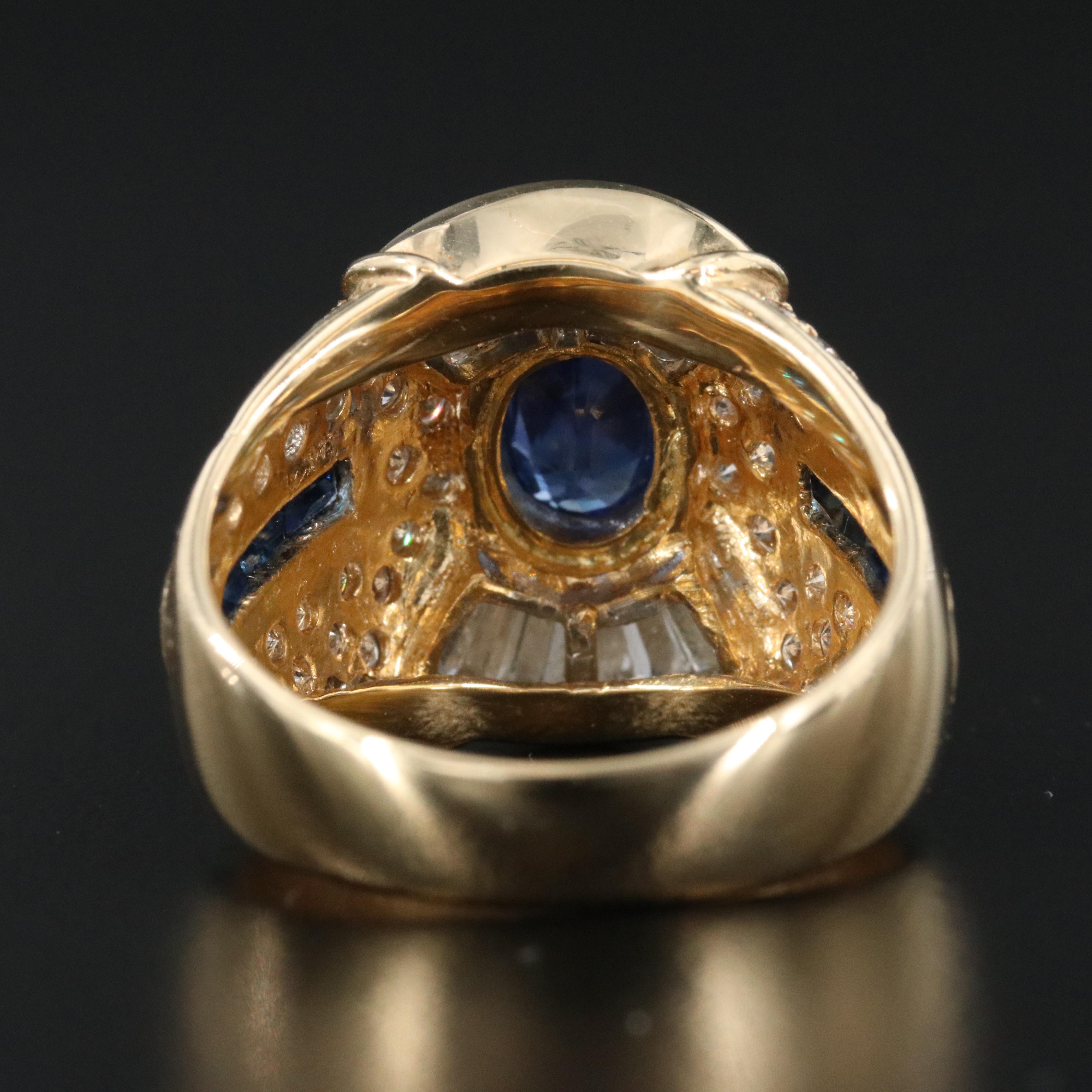 18K Sapphire and 1.45 CTW Diamond Ring