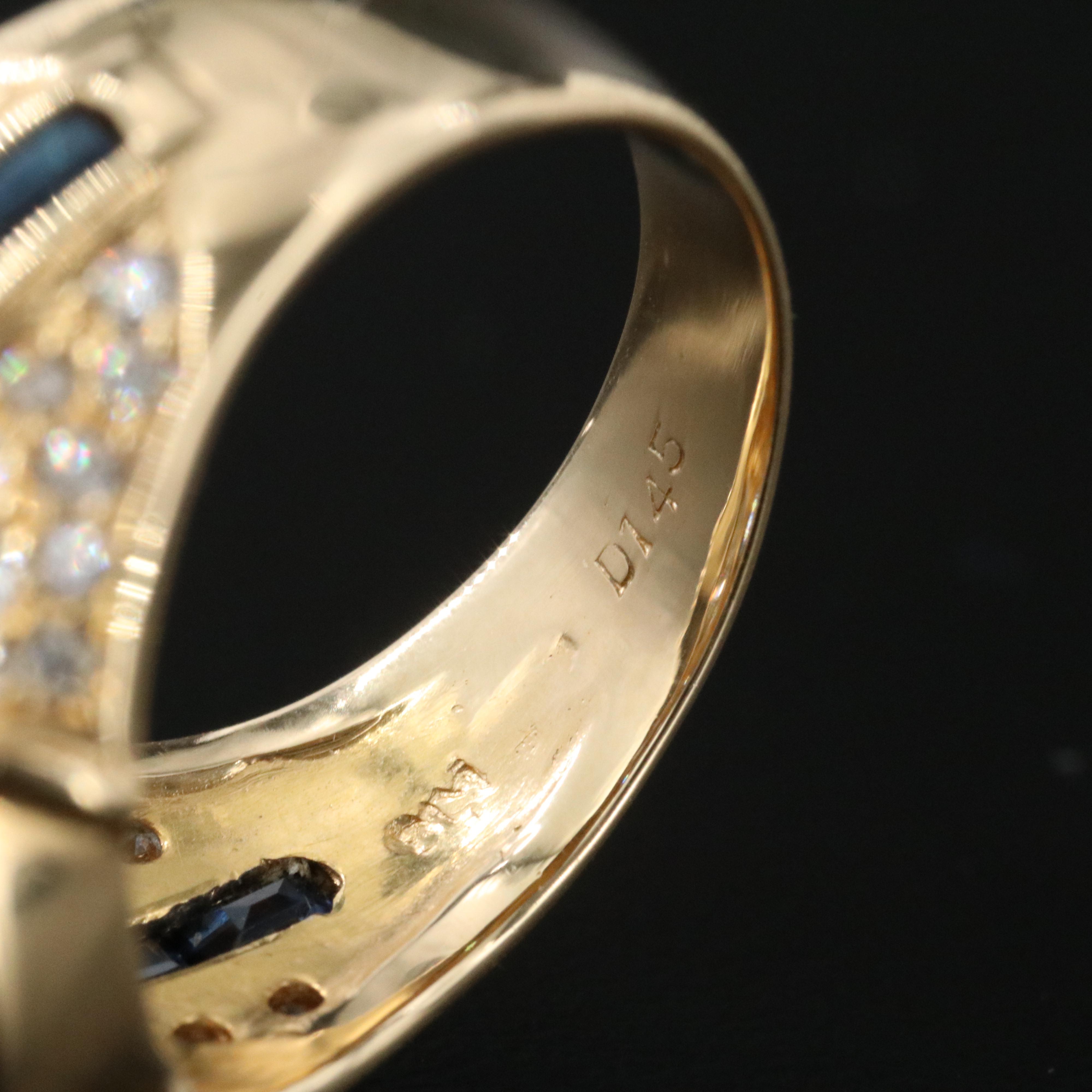 18K Sapphire and 1.45 CTW Diamond Ring