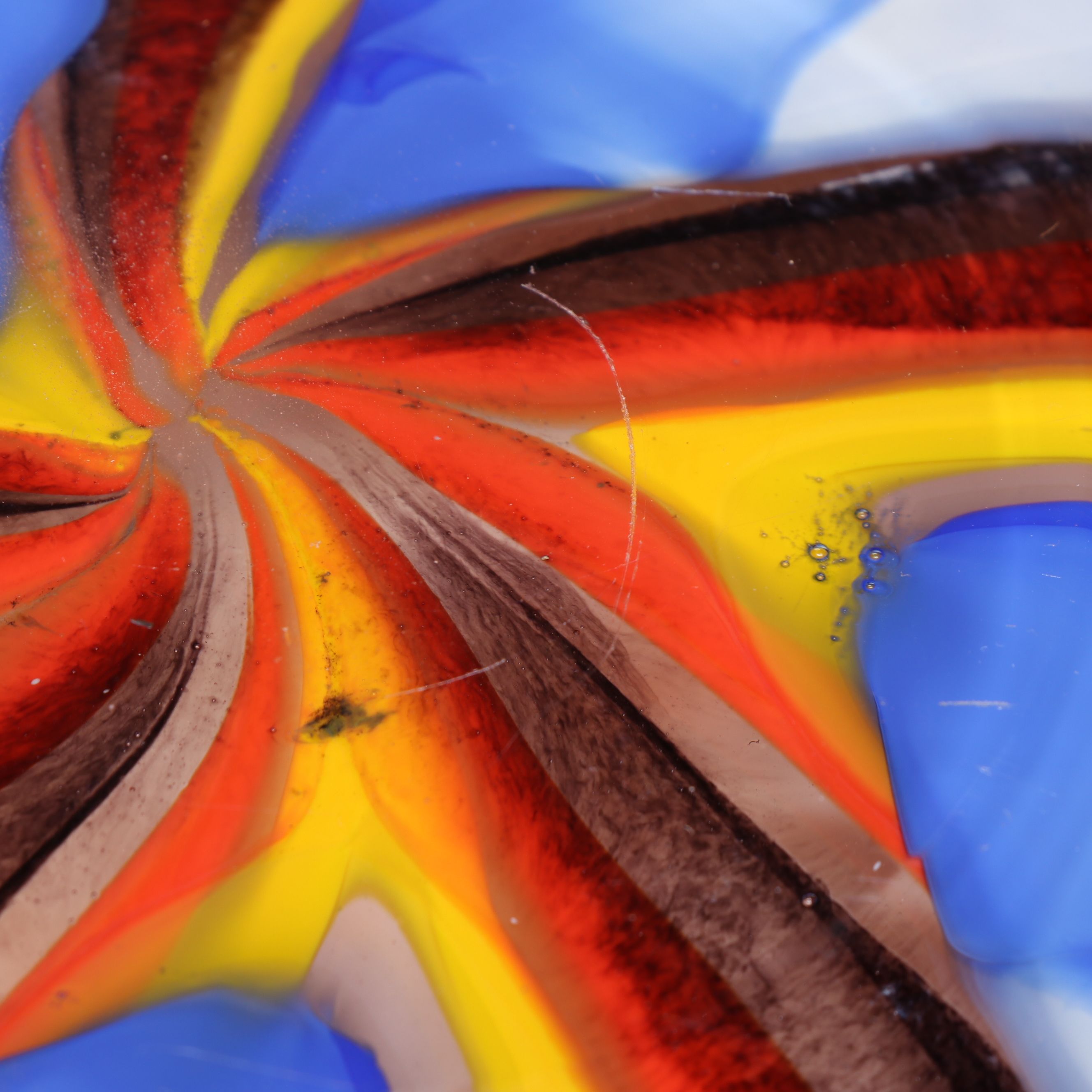 Artisan Signed L. Millard Freeform Blown Art Glass Charger, 1996