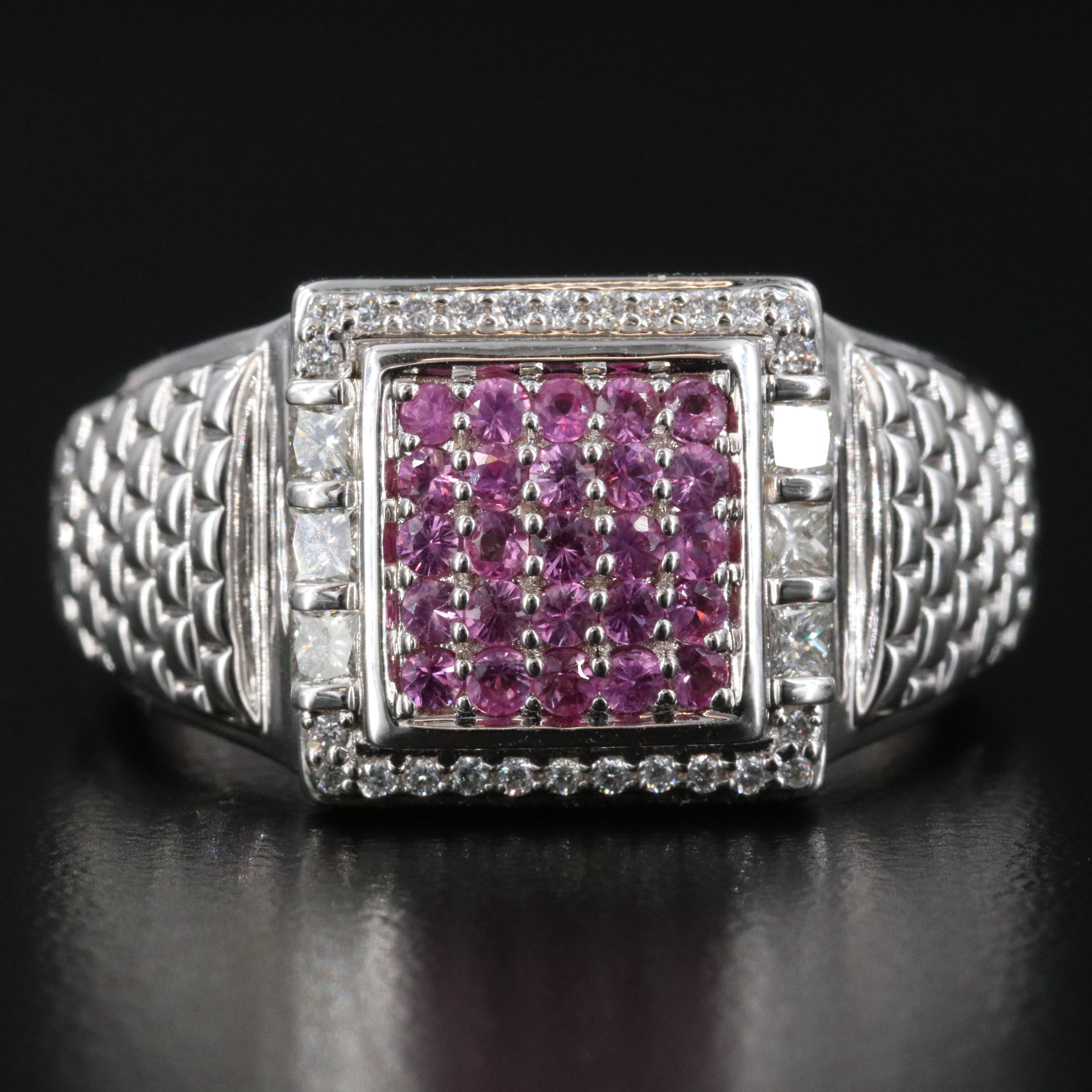 Chromia 18K Pink Sapphire and Diamond Ring