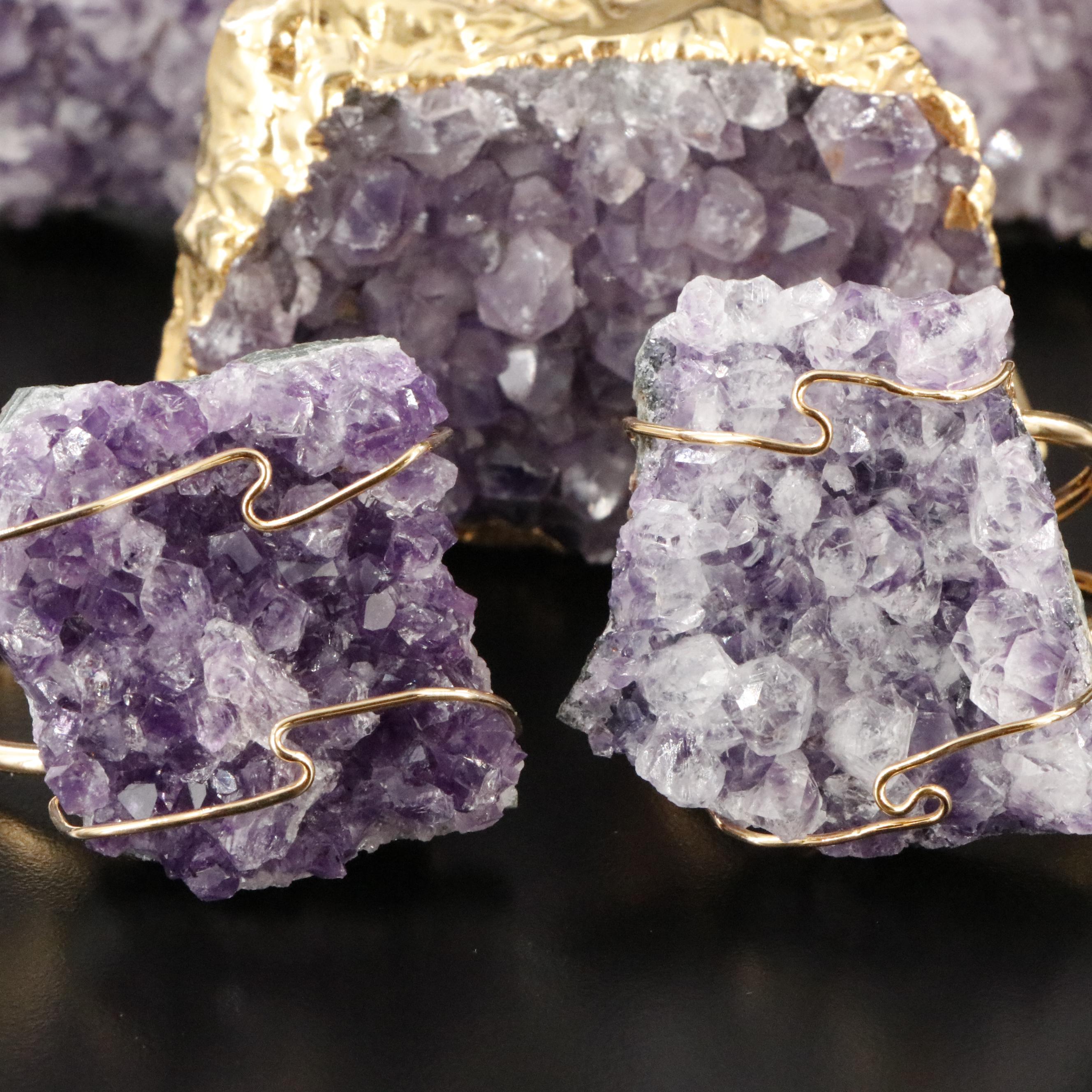 Amethyst Napkin Holders Including Lucite