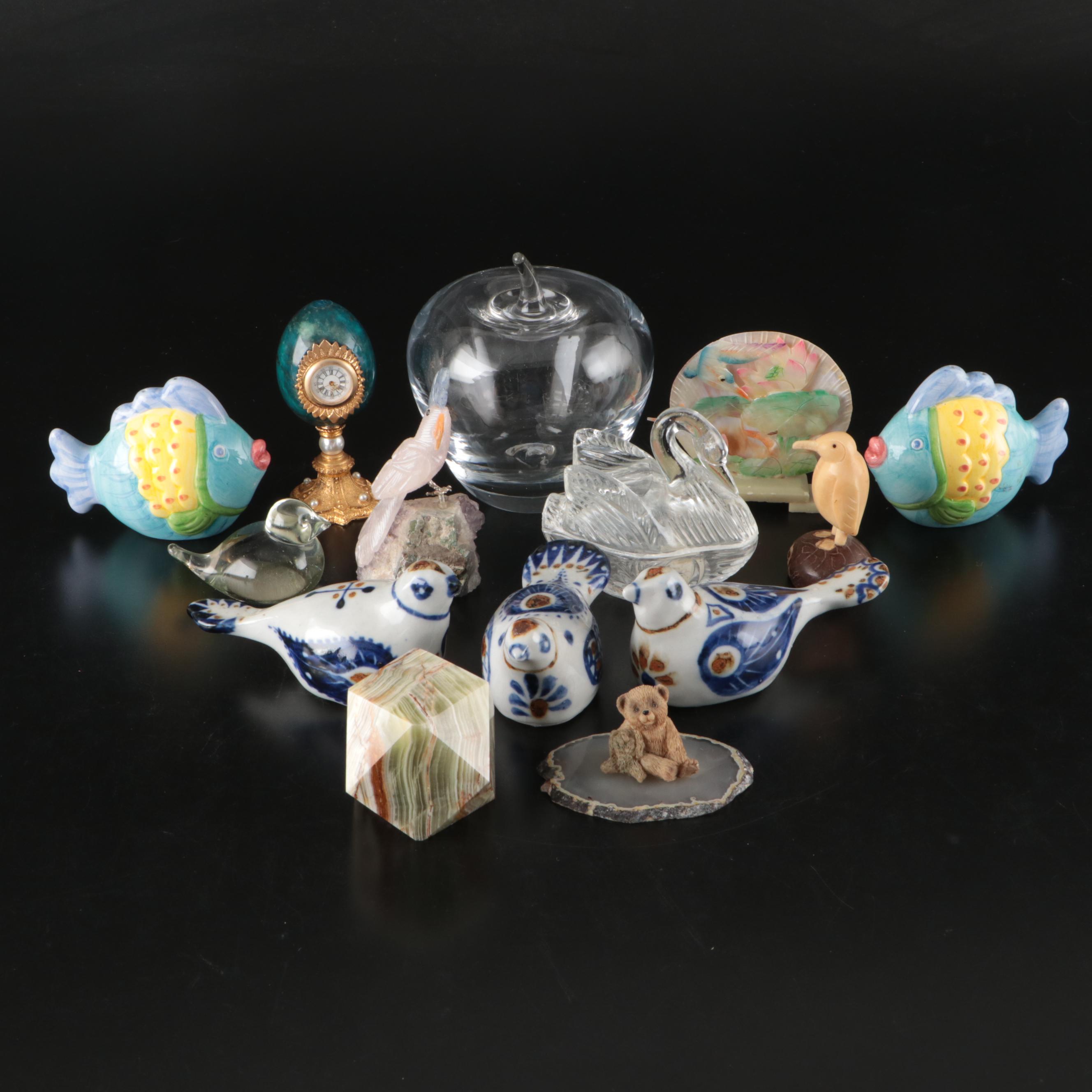 Animal Form and Carved Stone Figurines, Paperweights and More