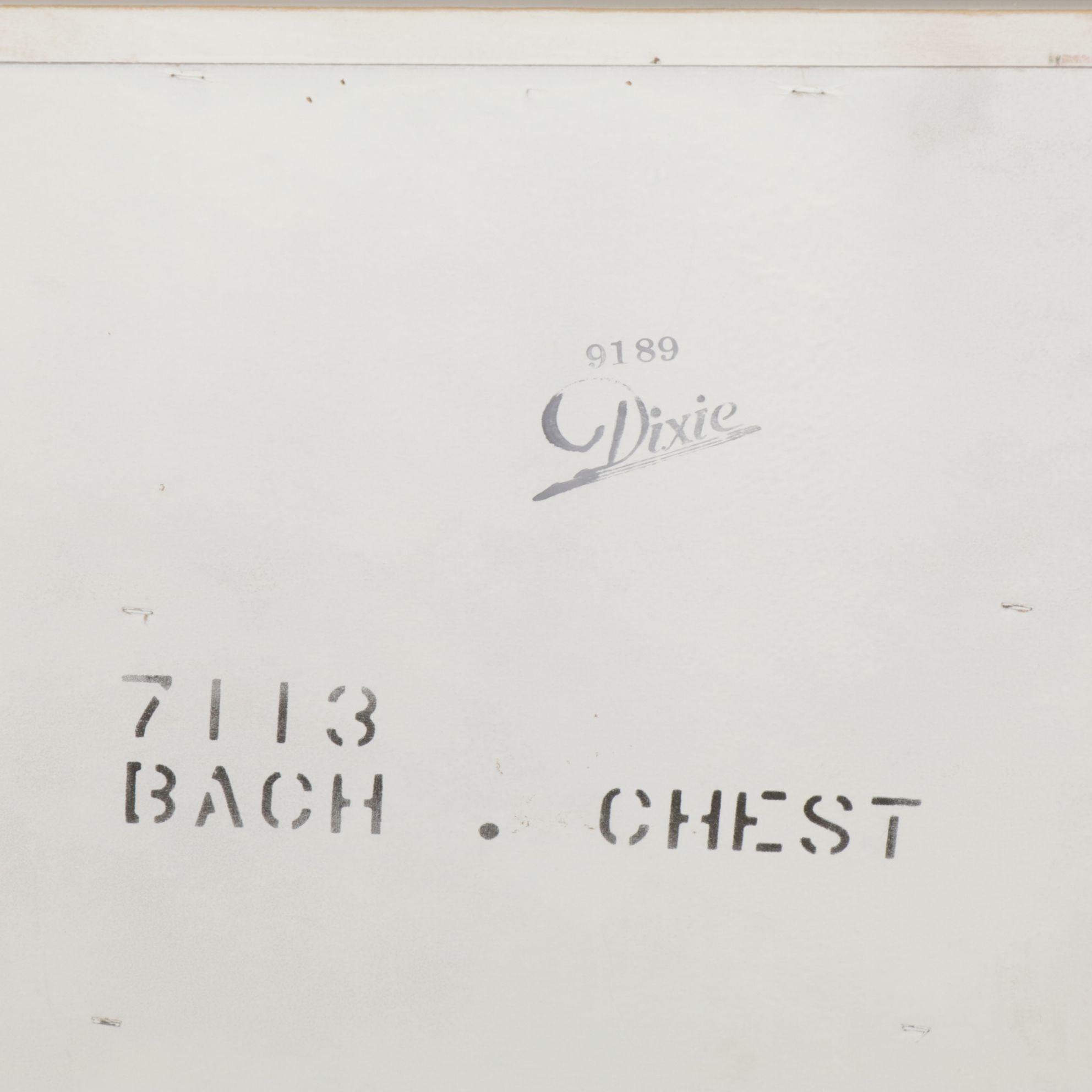 Dixie Furniture French Provincial Style Painted Wood Bachelor's Chest and Hutch