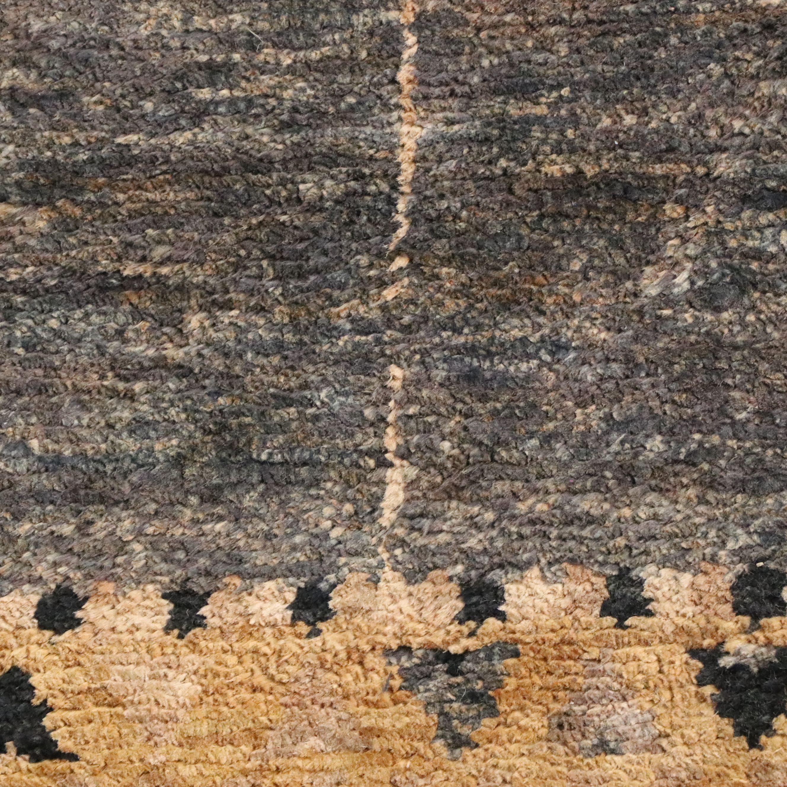 8'4 x 11'3 Hand-Knotted Indo-Moroccan Jute Area Rug