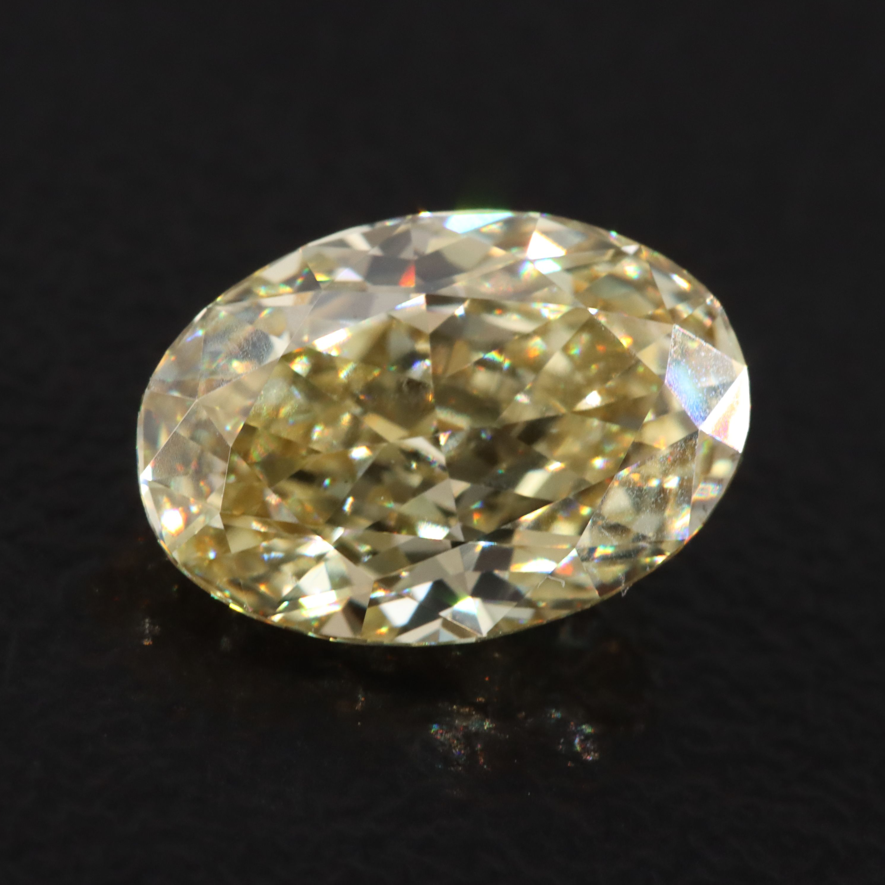 Loose 2.12 CT Lab Grown Fancy Yellow Diamond with IGI Report