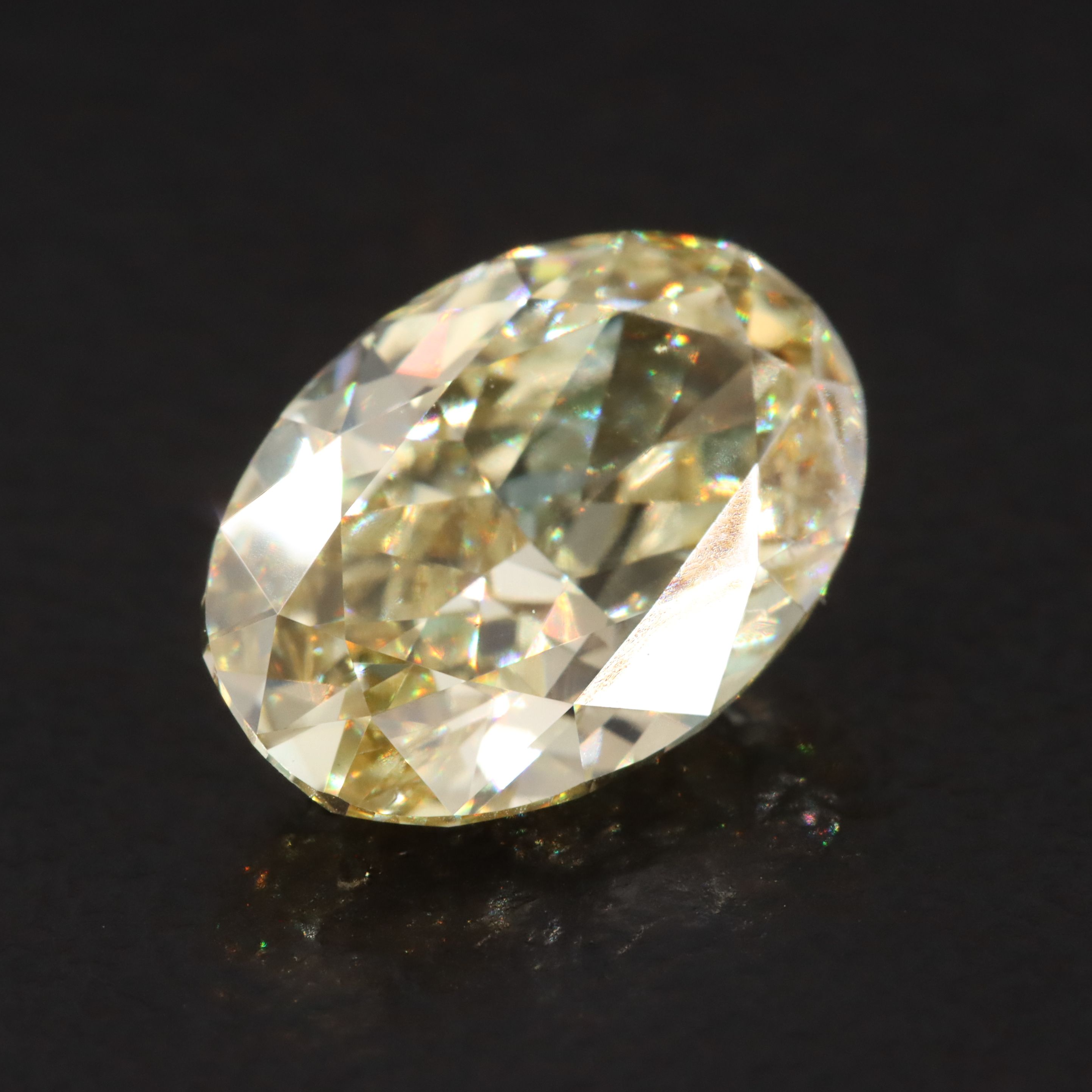 Loose 2.12 CT Lab Grown Fancy Yellow Diamond with IGI Report